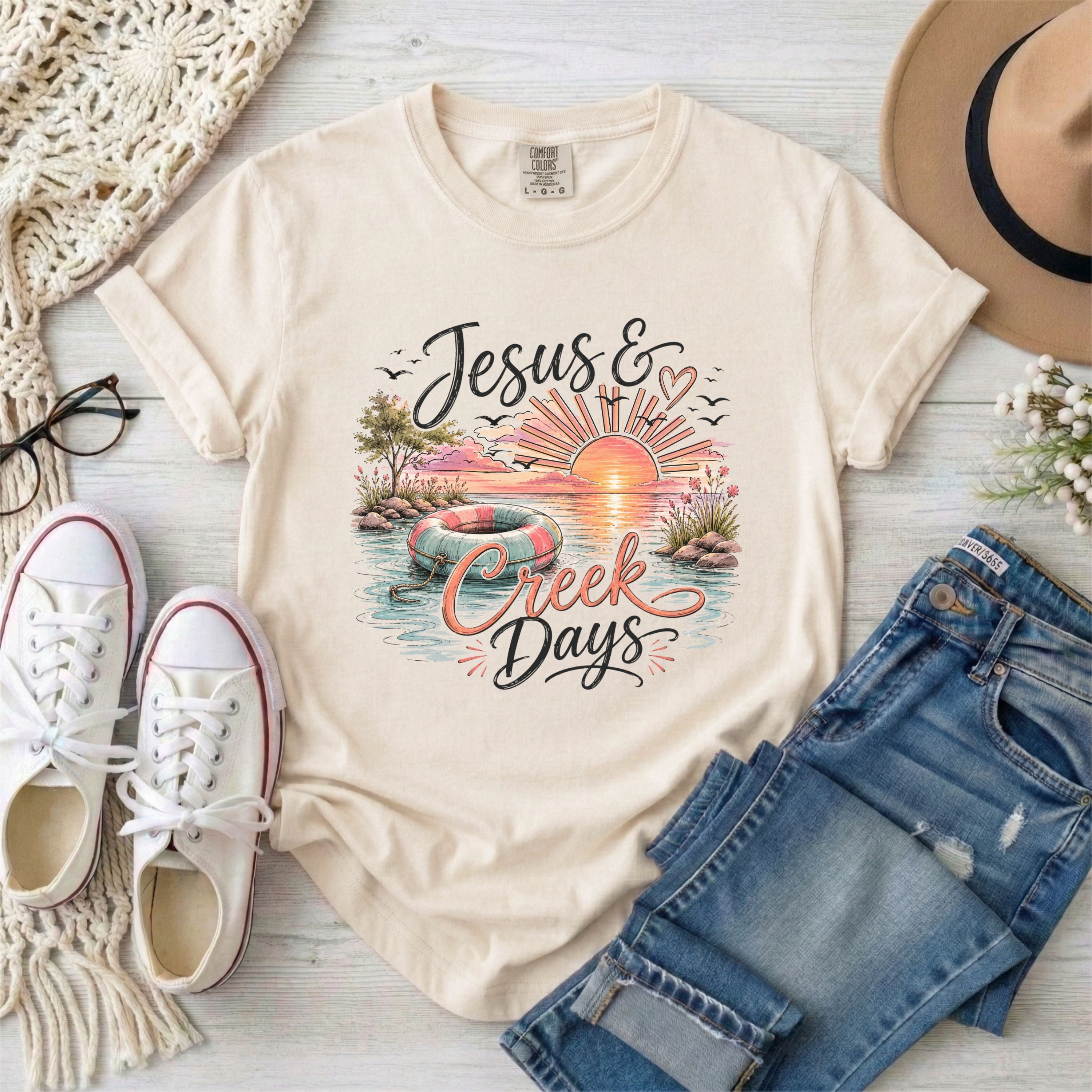 Jesus and Creek Days Christian T-shirt