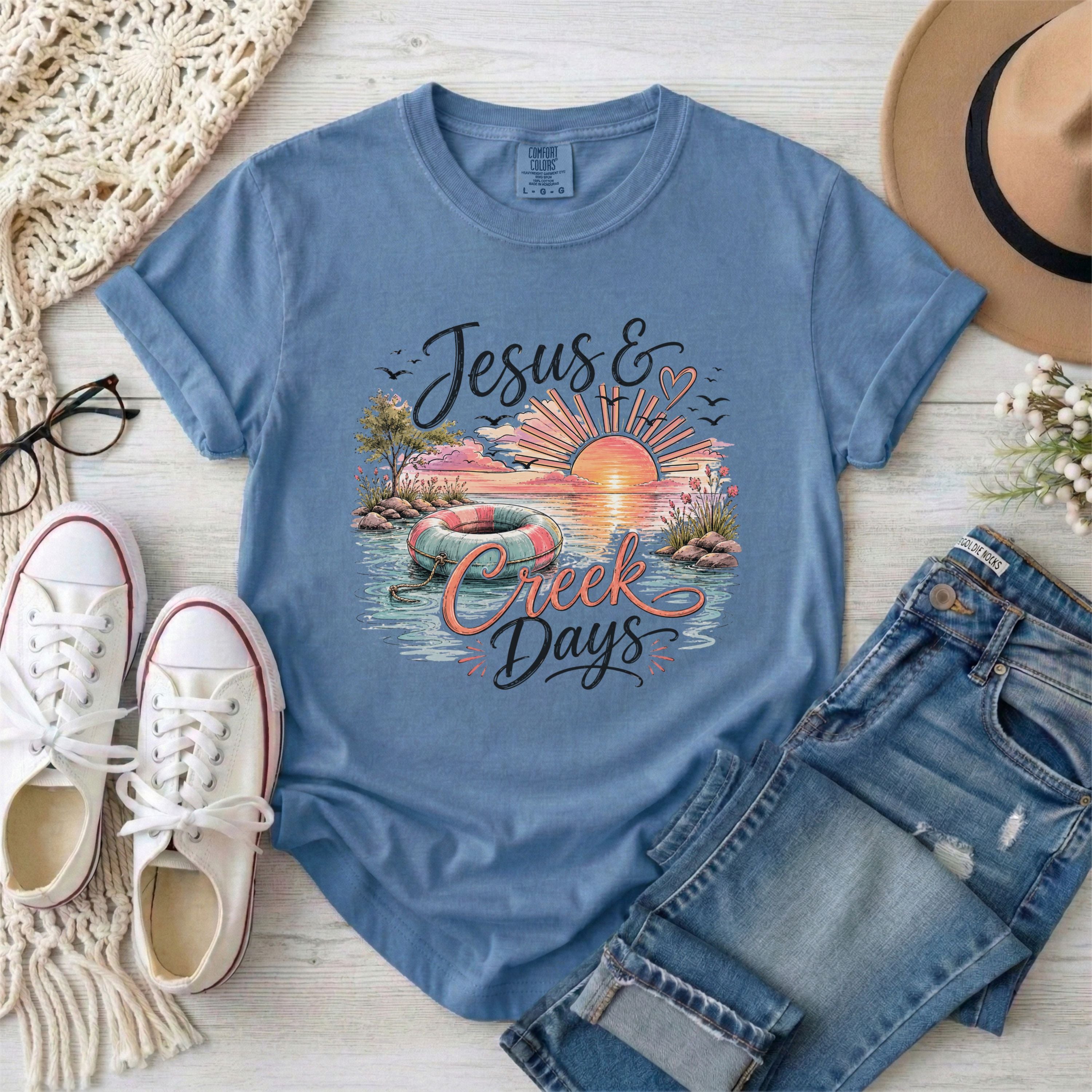 Jesus and Creek Days Christian T-shirt