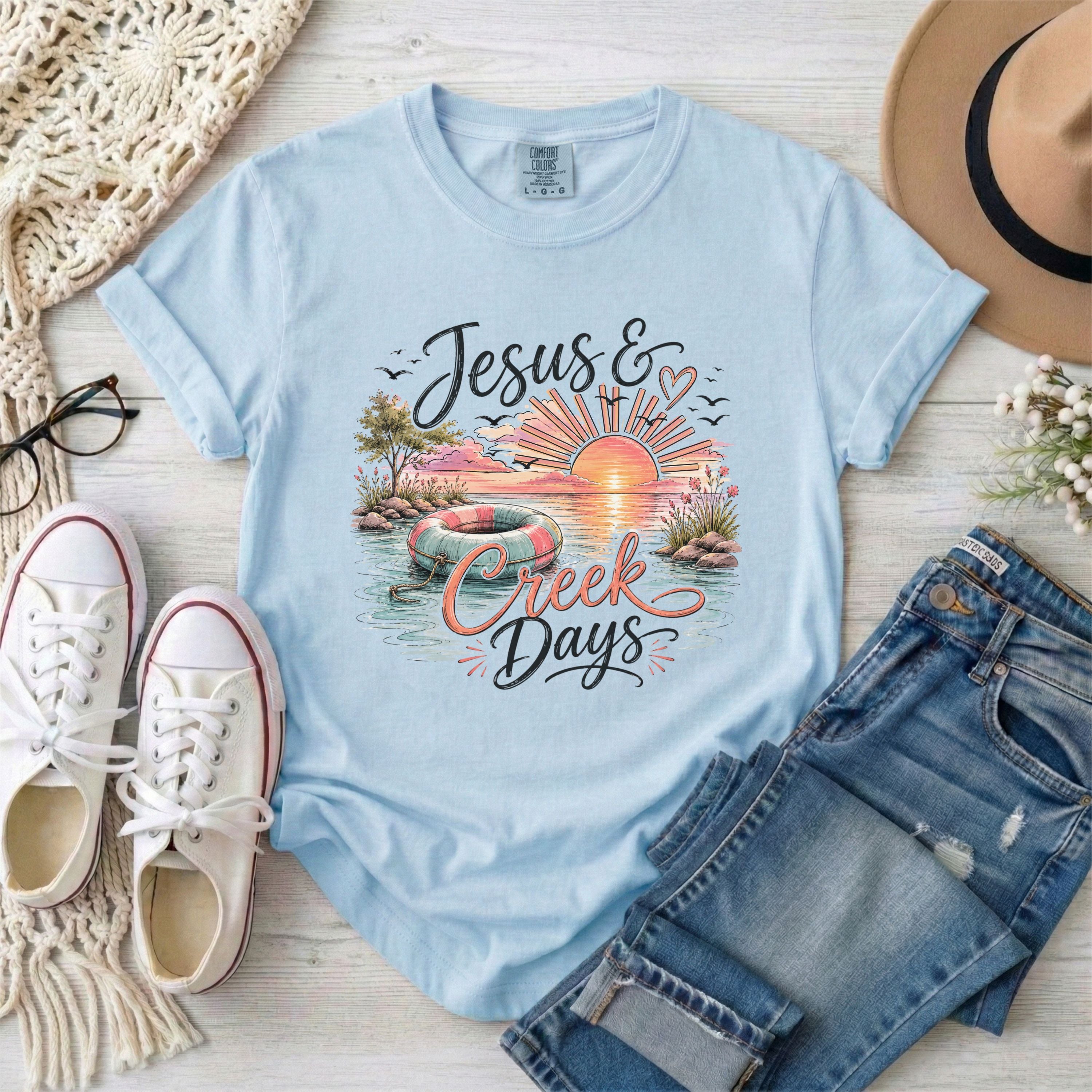 Jesus and Creek Days Christian T-shirt