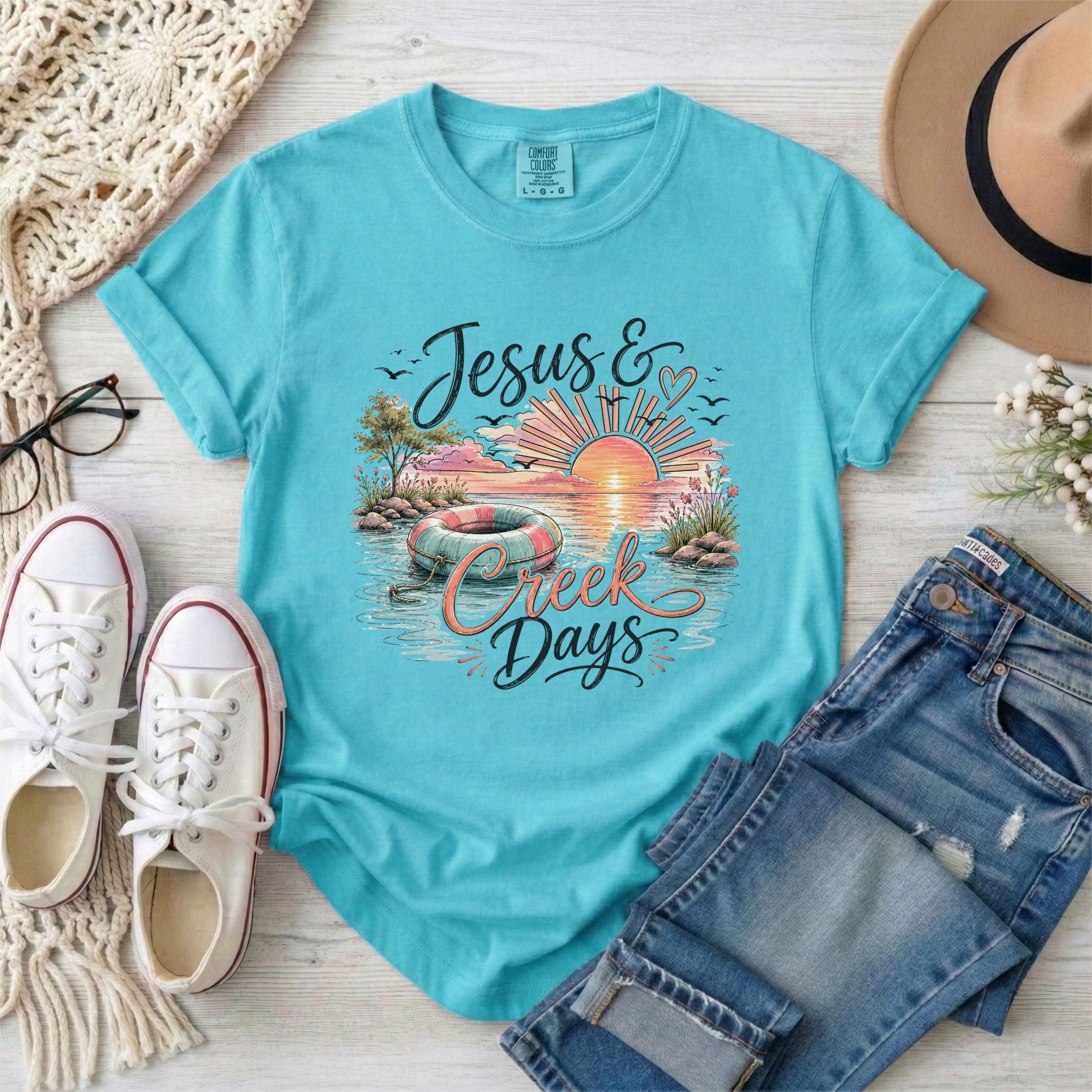 Jesus and Creek Days Christian T-shirt