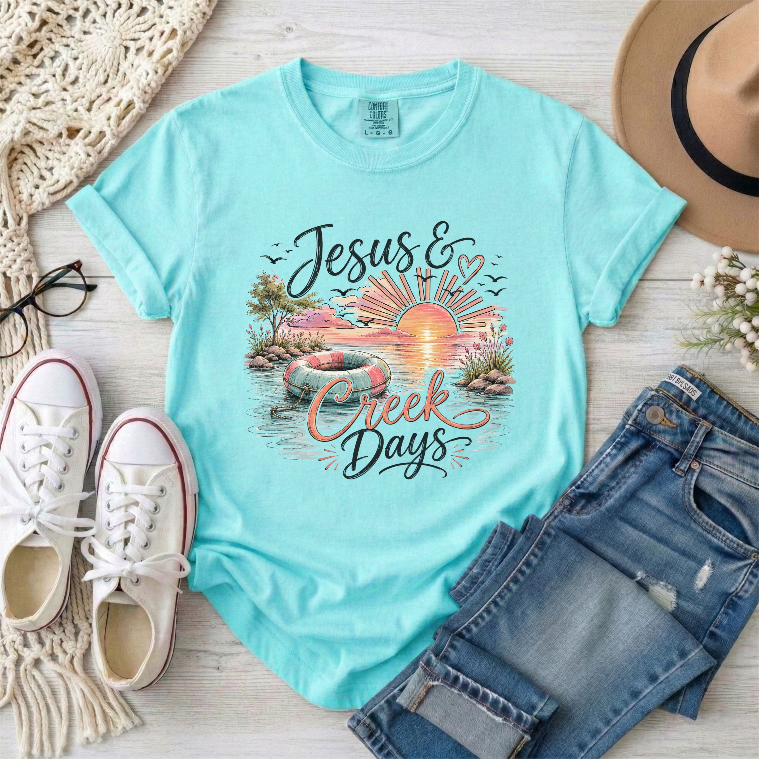 Jesus and Creek Days Christian T-shirt