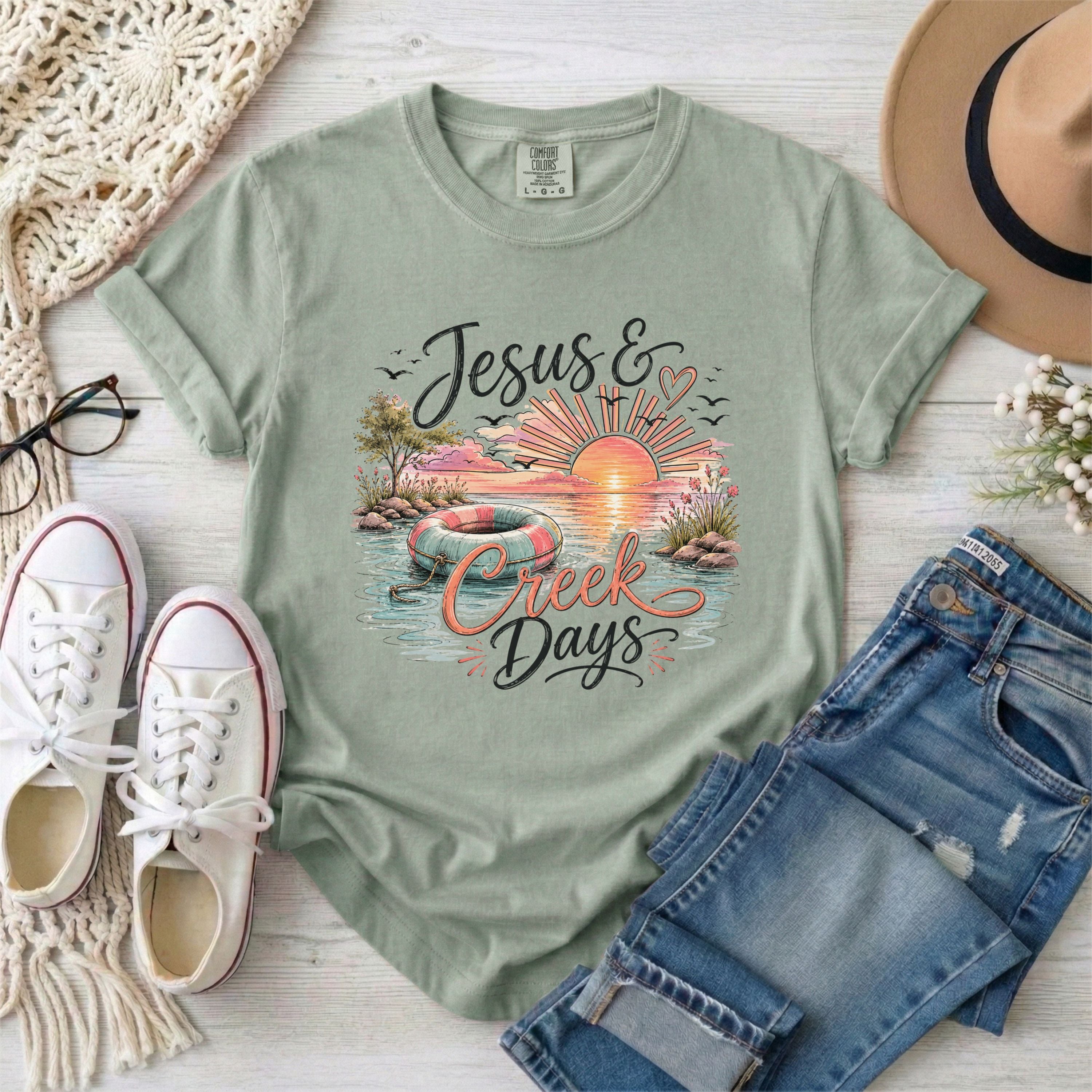 Jesus and Creek Days Christian T-shirt