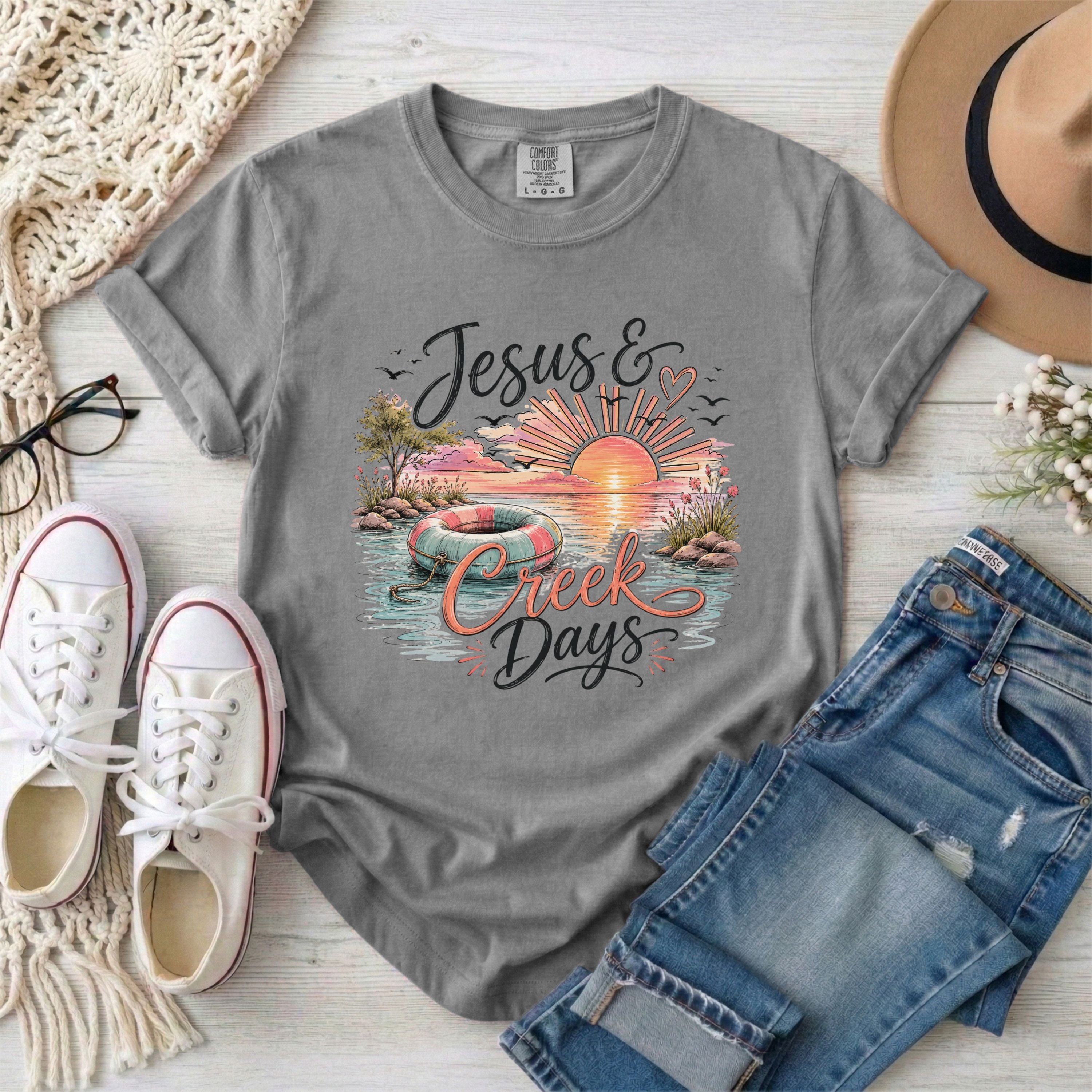 Jesus and Creek Days Christian T-shirt