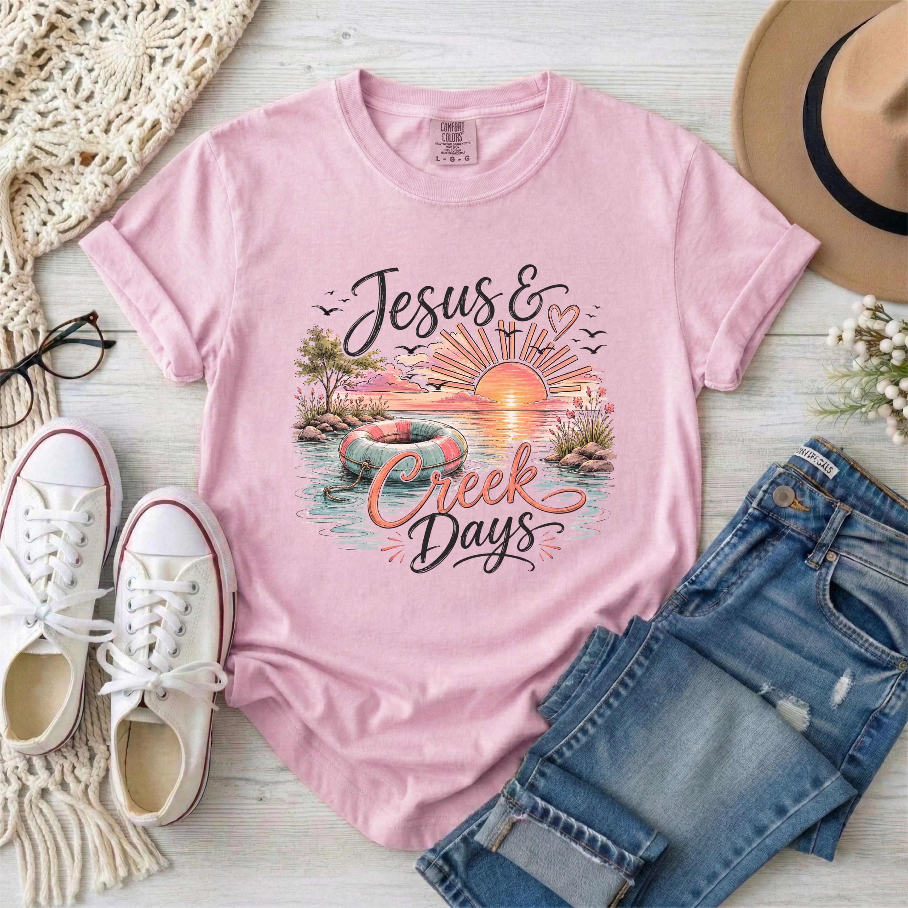 Jesus and Creek Days Christian T-shirt