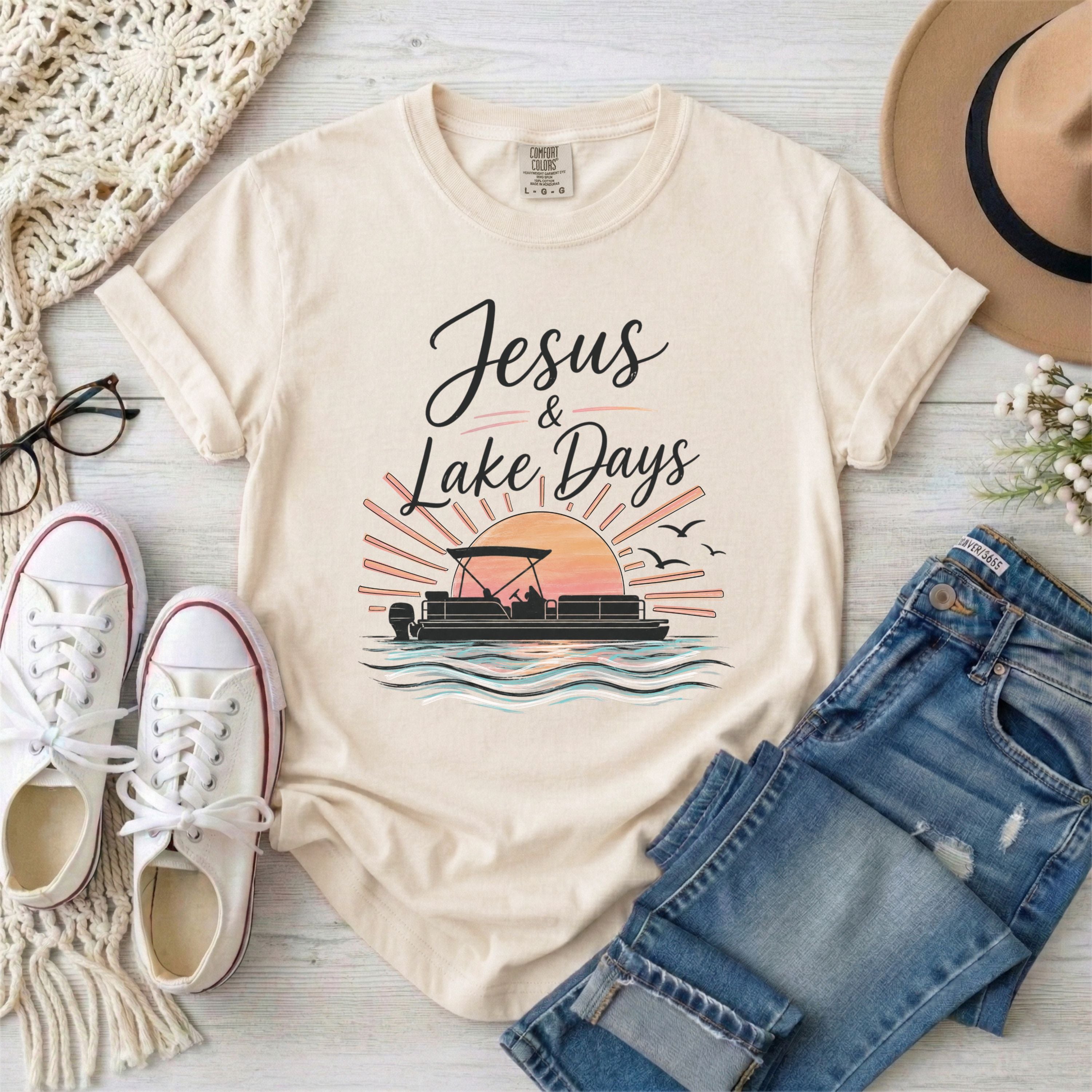 Jesus and Lake Days Christian T-shirt