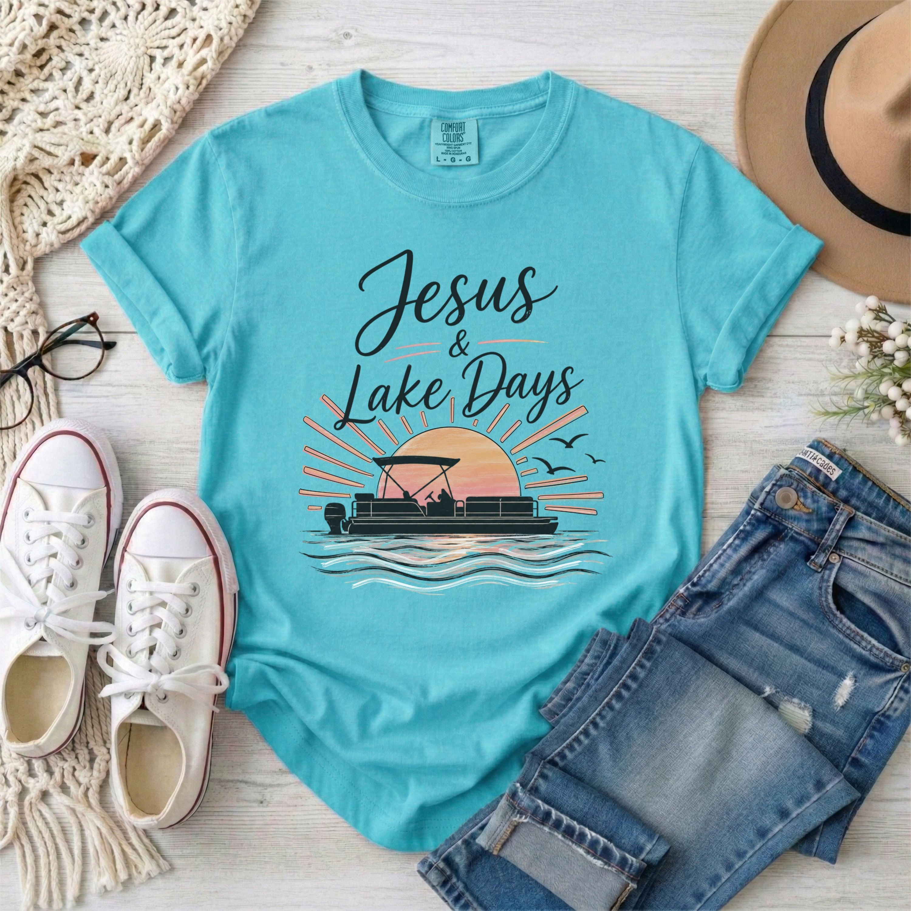 Jesus and Lake Days Christian T-shirt