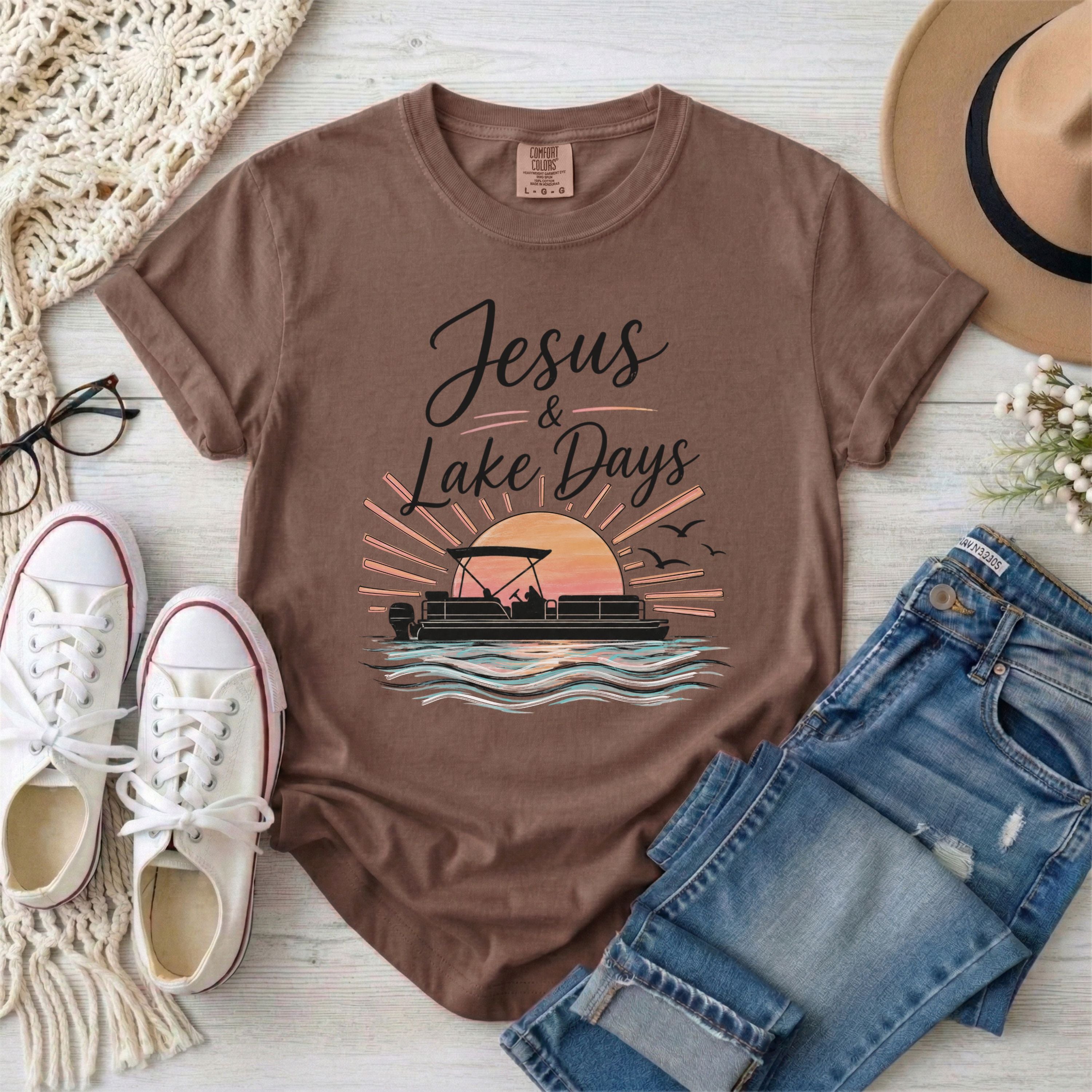 Jesus and Lake Days Christian T-shirt