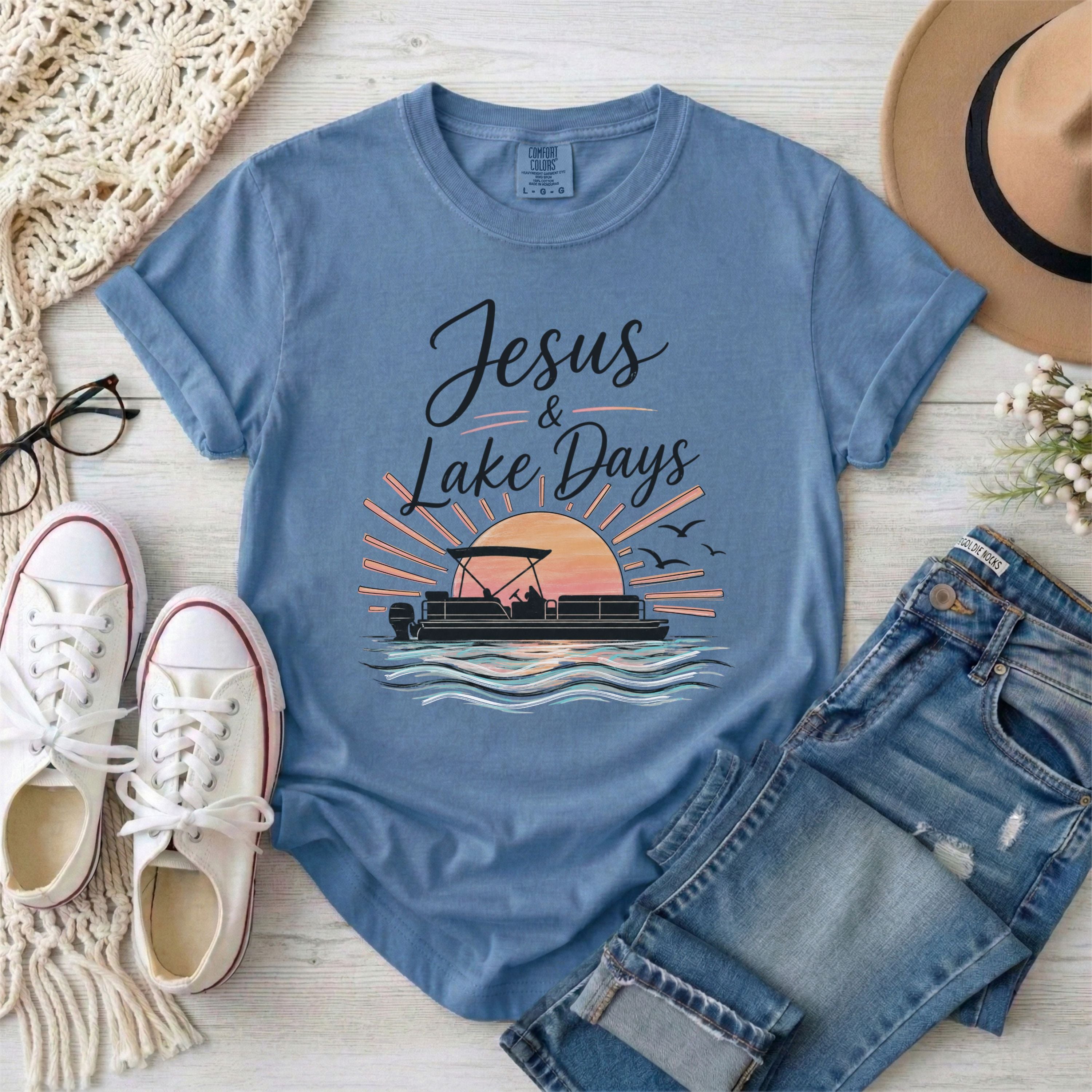 Jesus and Lake Days Christian T-shirt