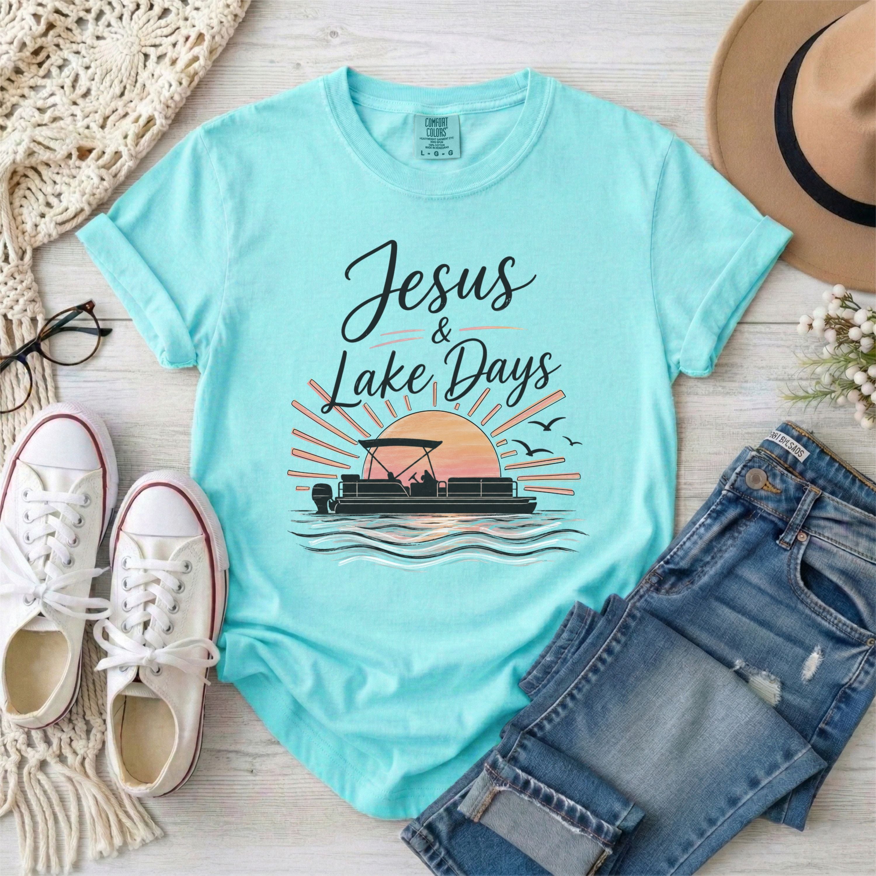 Jesus and Lake Days Christian T-shirt