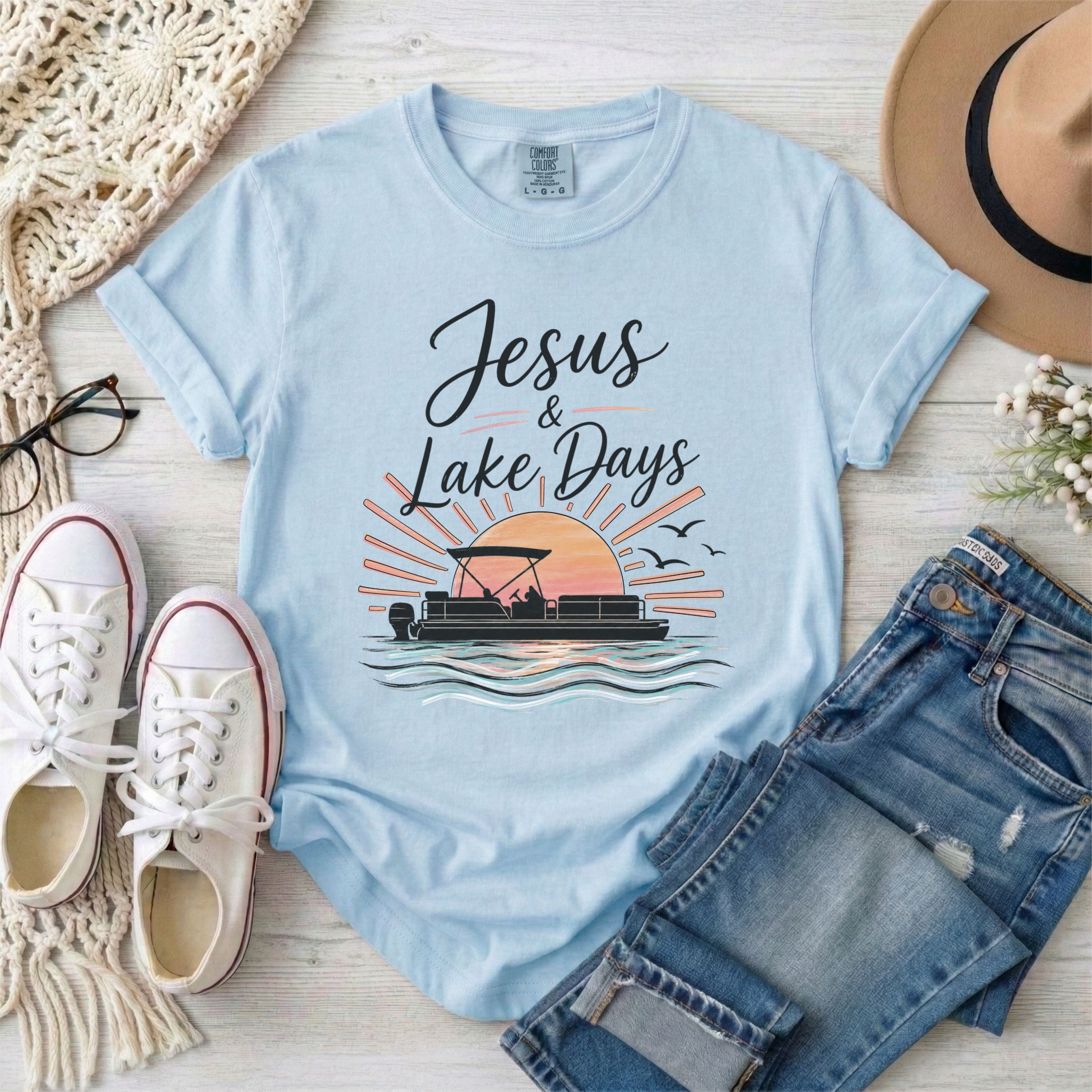Jesus and Lake Days Christian T-shirt