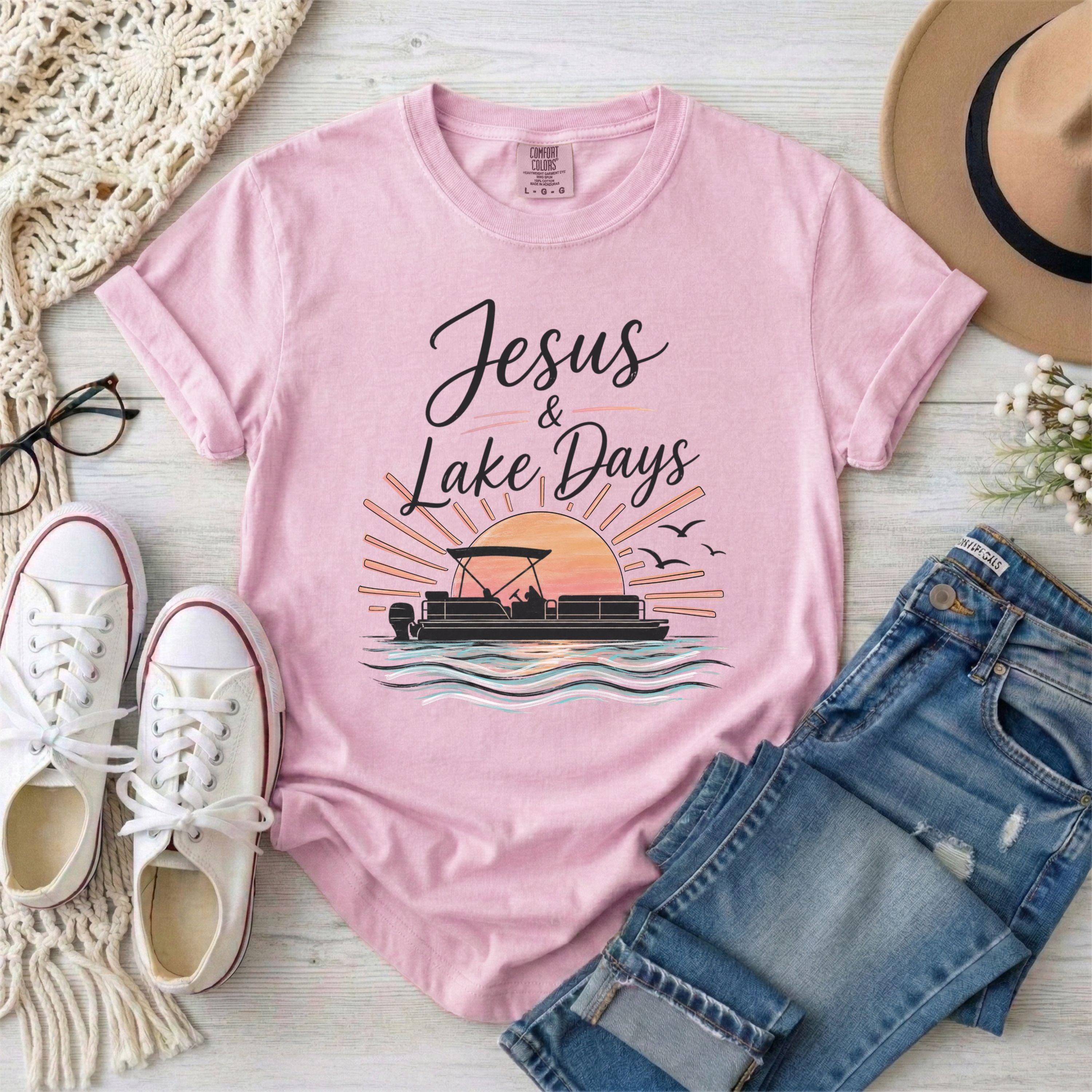 Jesus and Lake Days Christian T-shirt