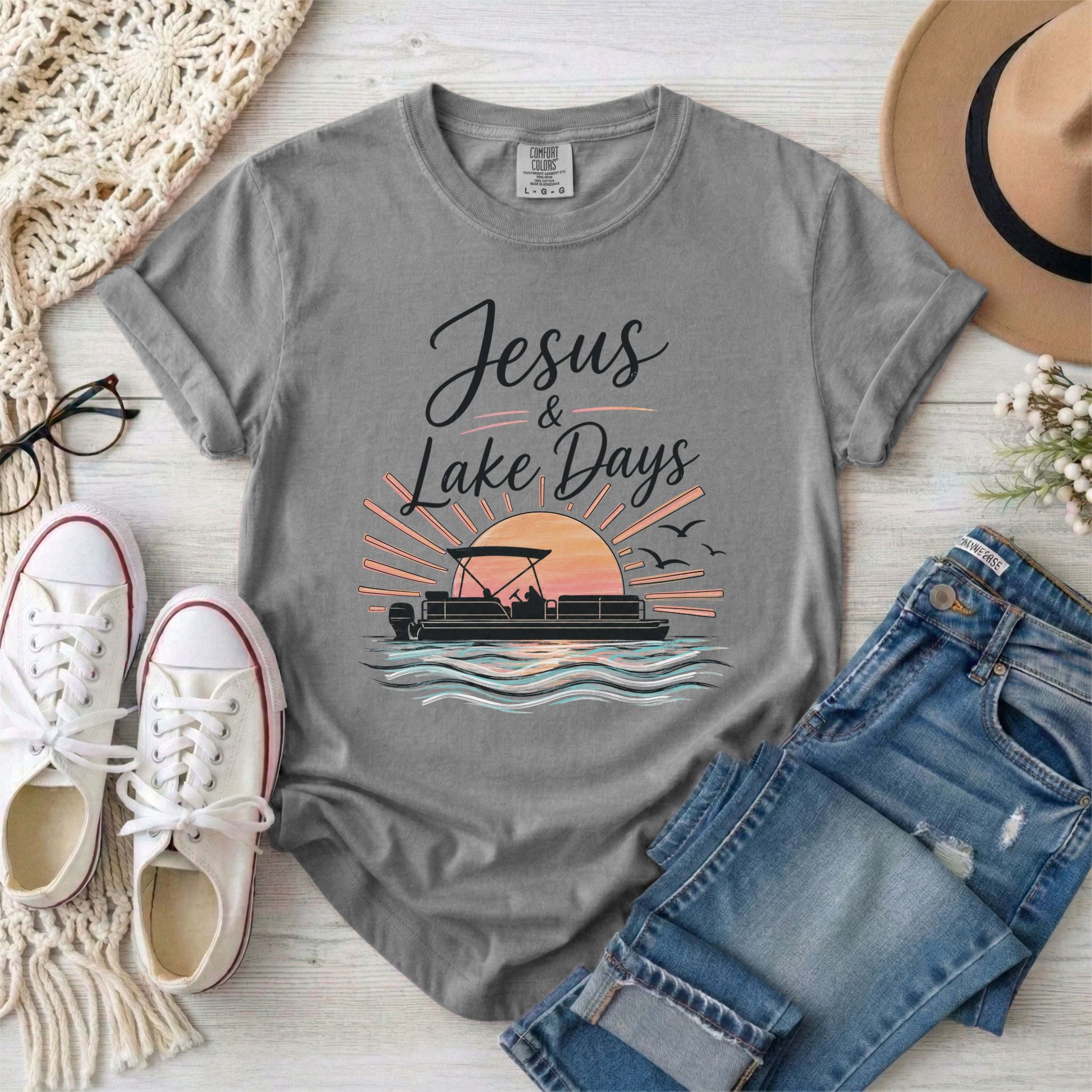 Jesus and Lake Days Christian T-shirt