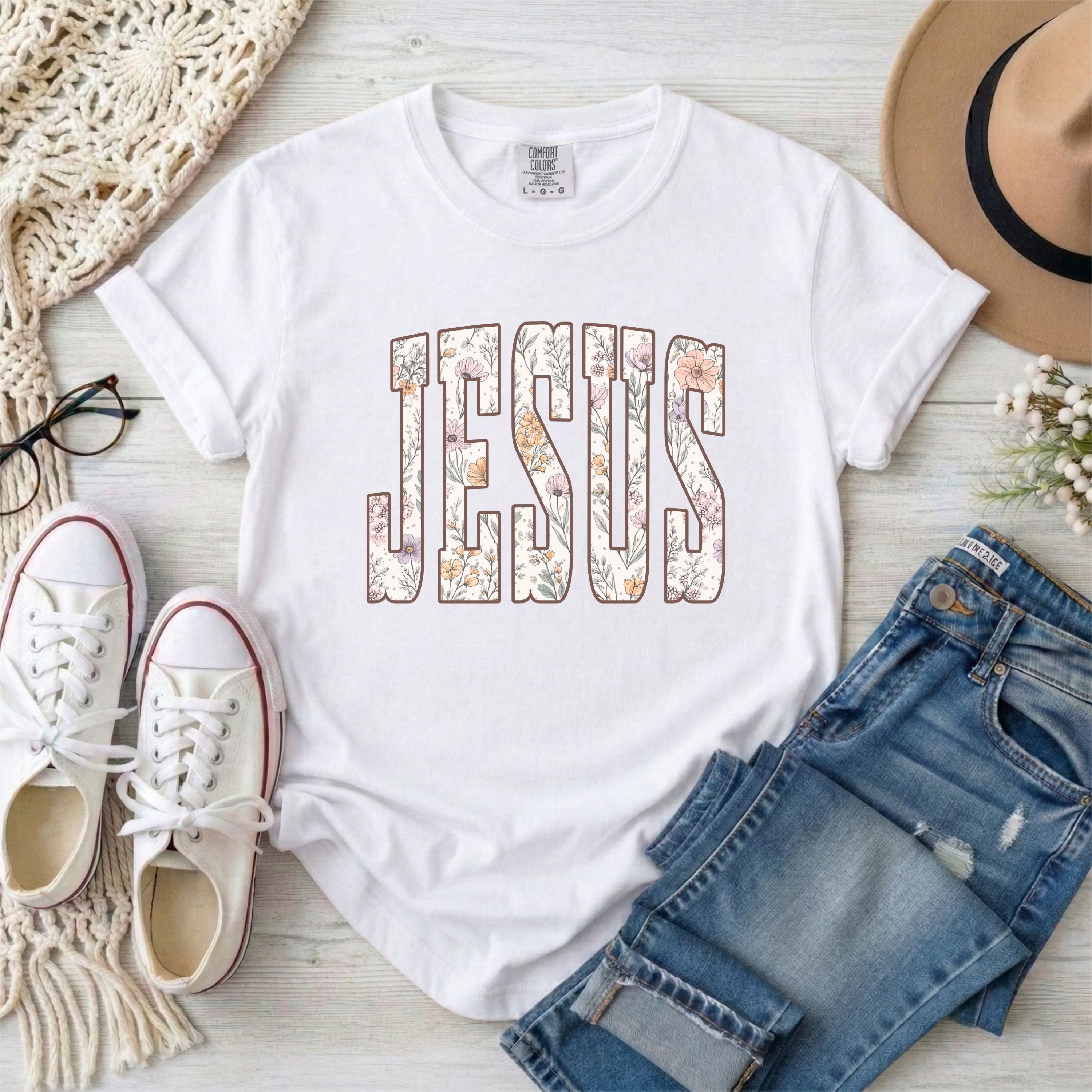 Floral Jesus T-Shirt