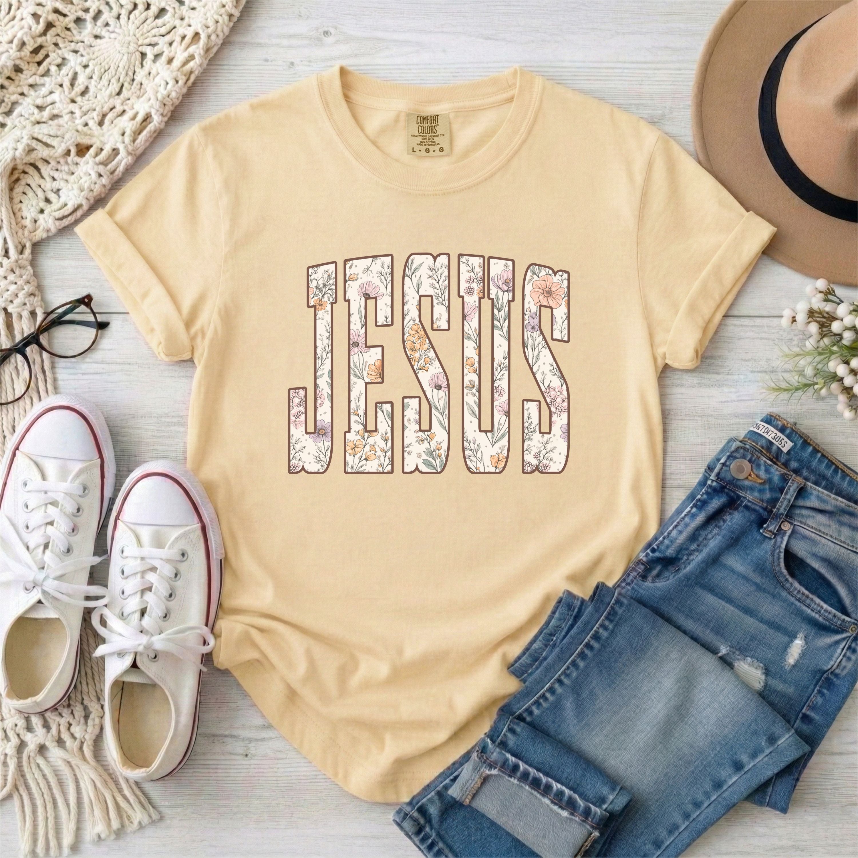 Floral Jesus T-Shirt