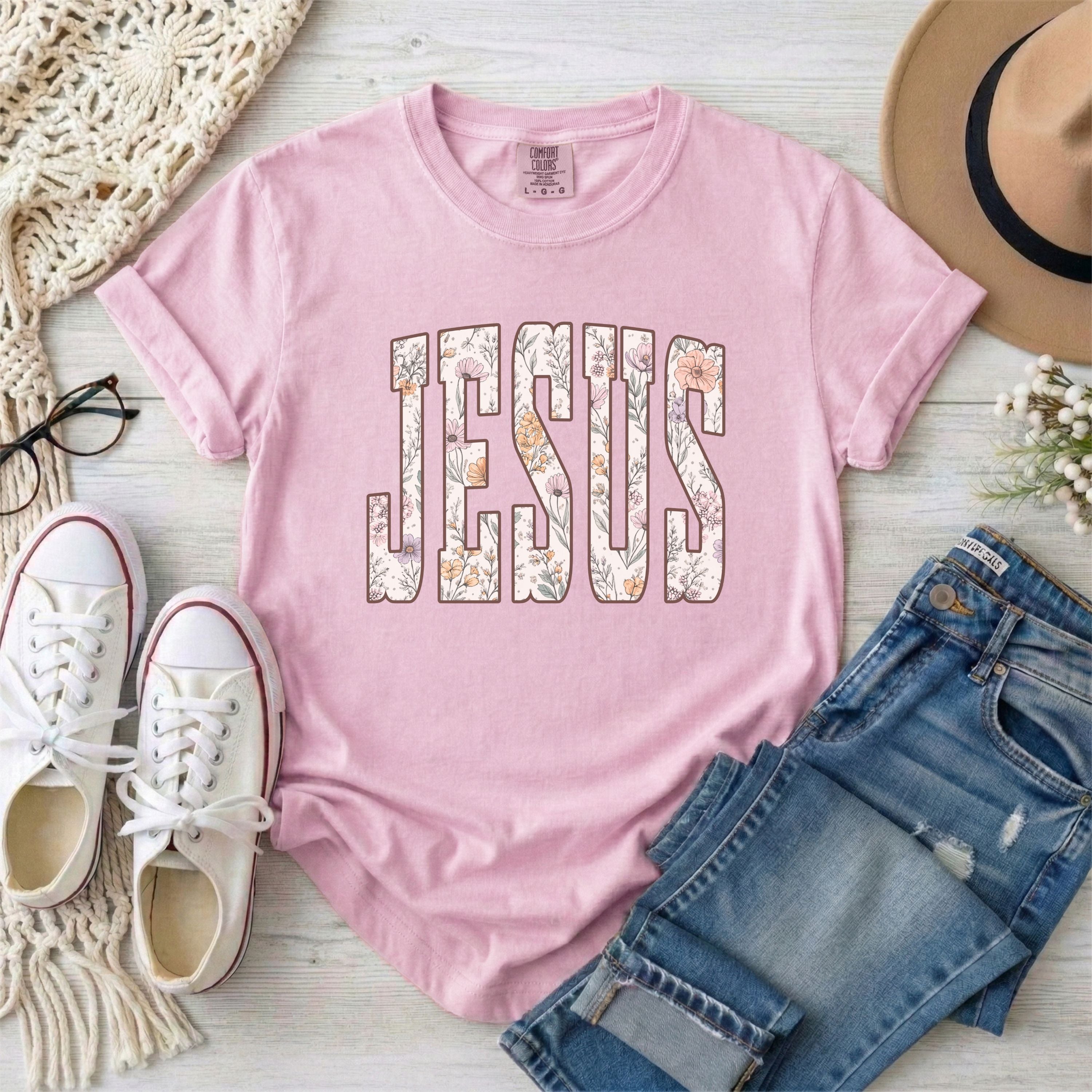 Floral Jesus T-Shirt