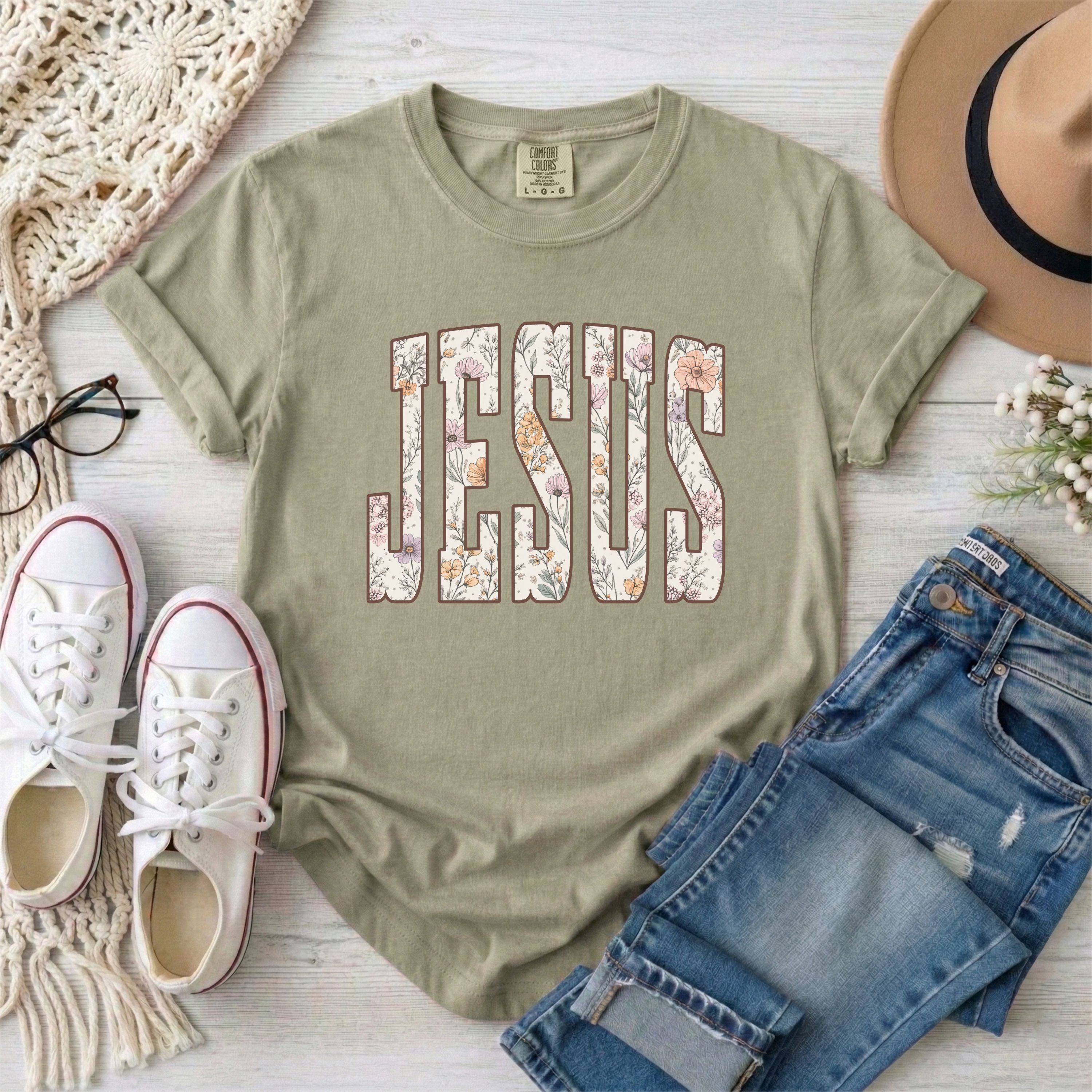 Floral Jesus T-Shirt