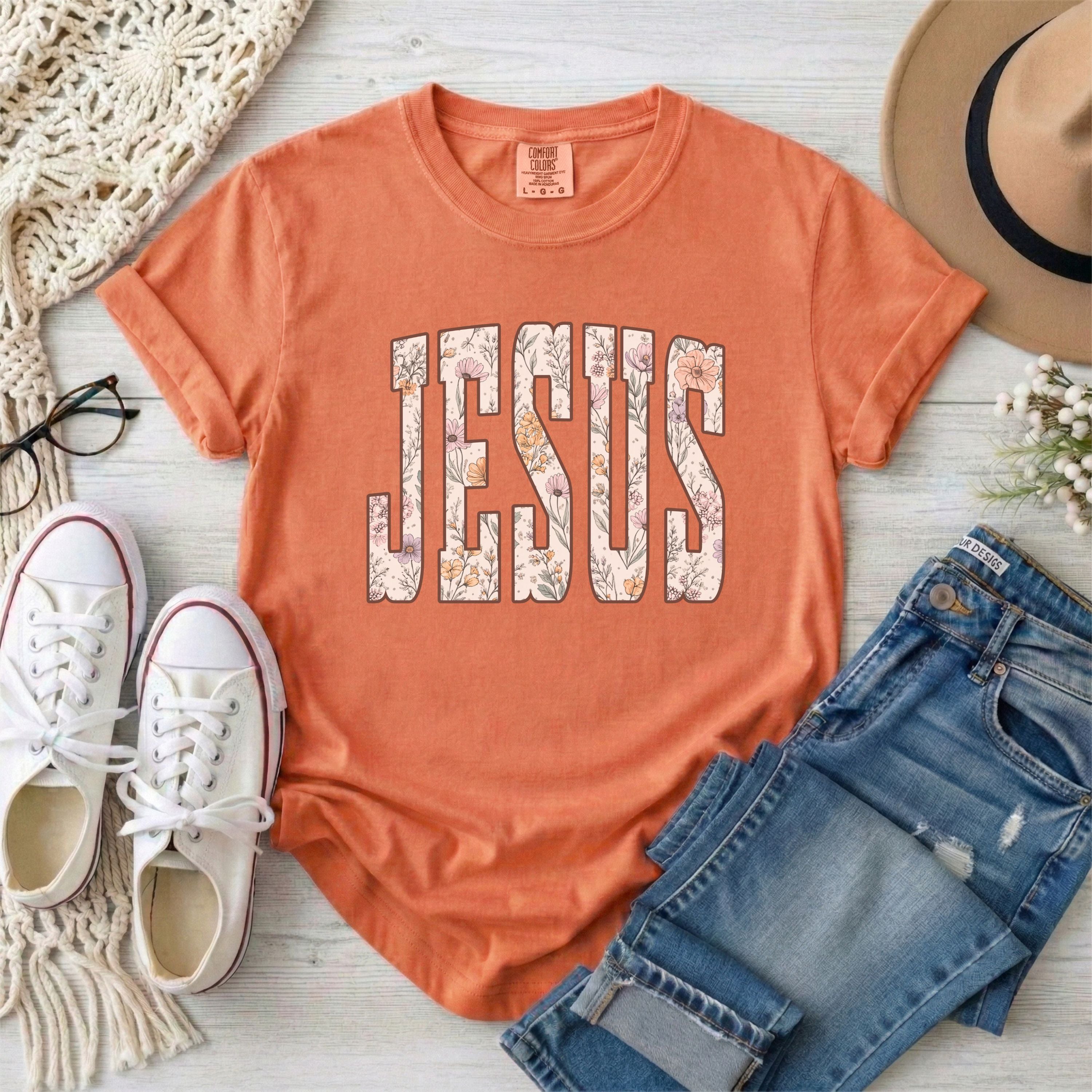 Floral Jesus T-Shirt