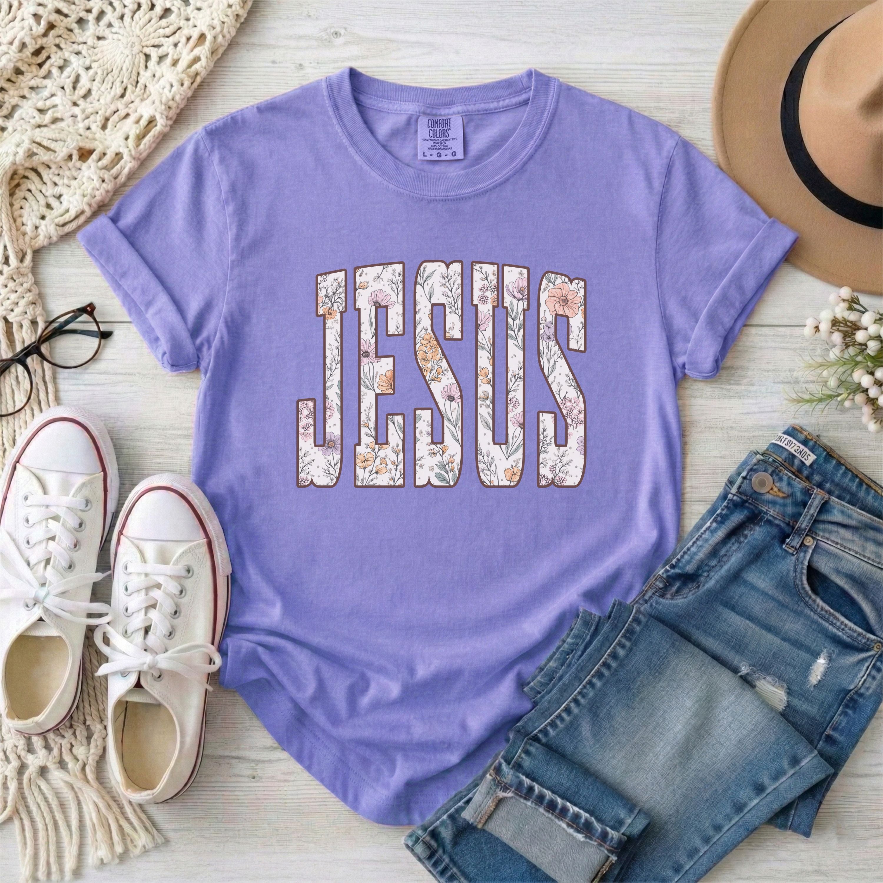 Floral Jesus T-Shirt