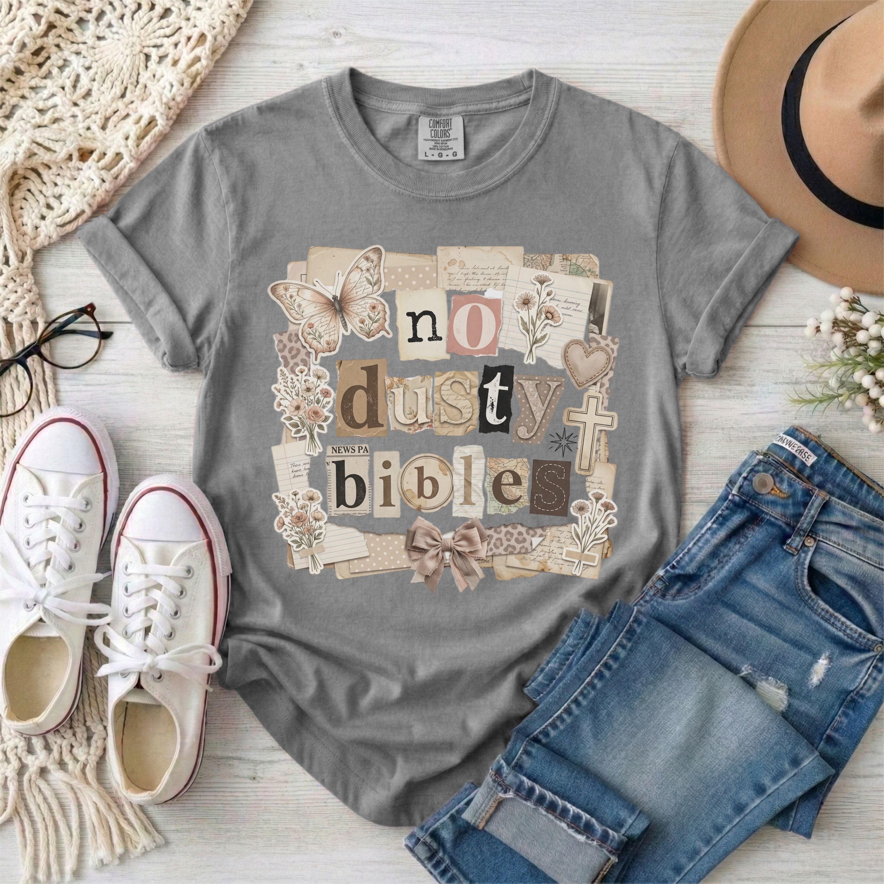 No Dusty Bibles Vintage CollageT-Shirt