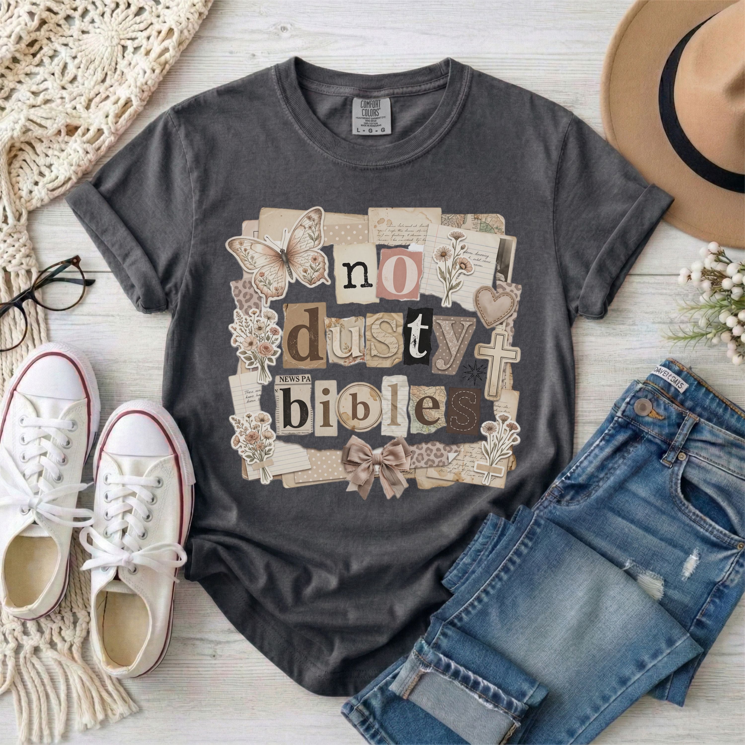 No Dusty Bibles Vintage CollageT-Shirt