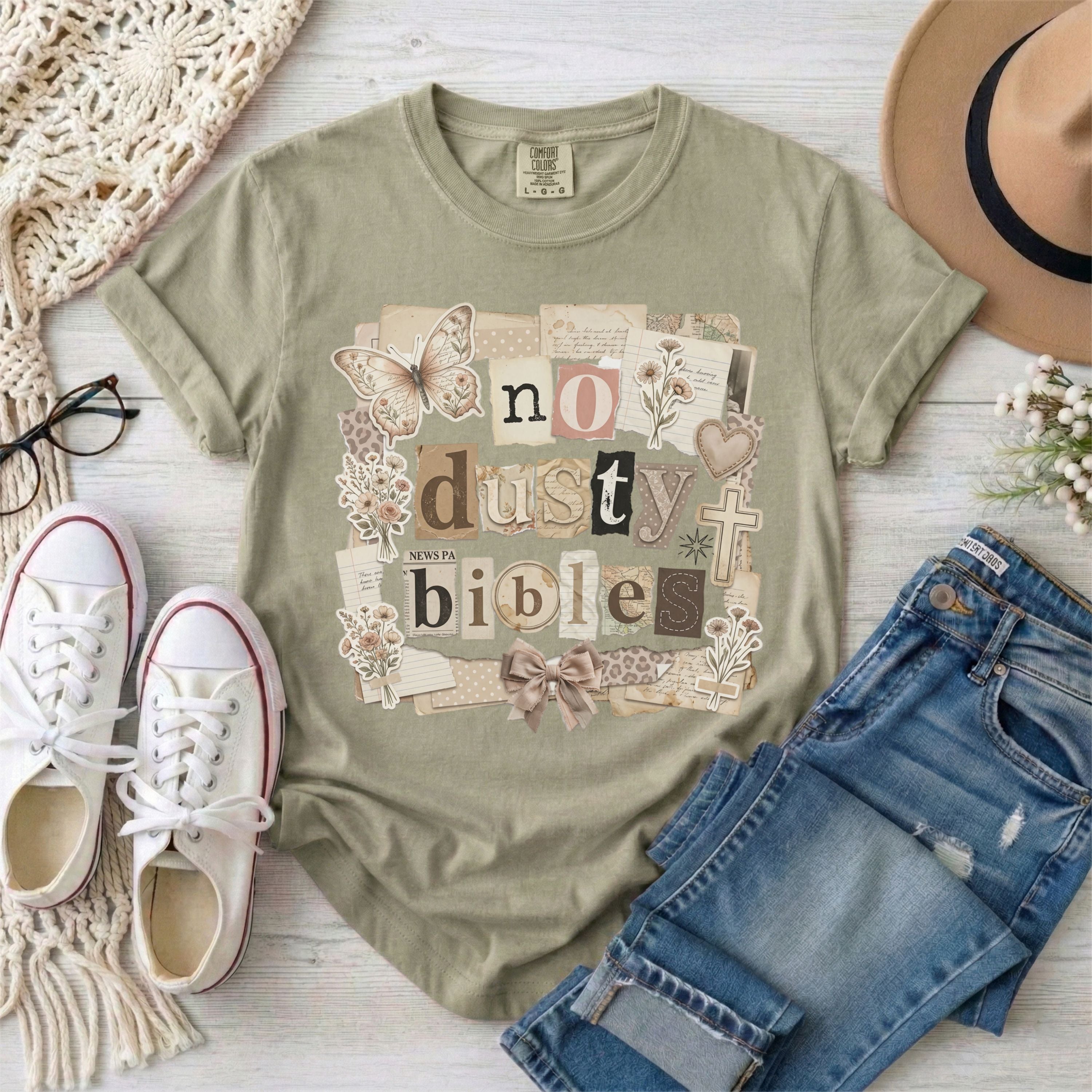 No Dusty Bibles Vintage CollageT-Shirt