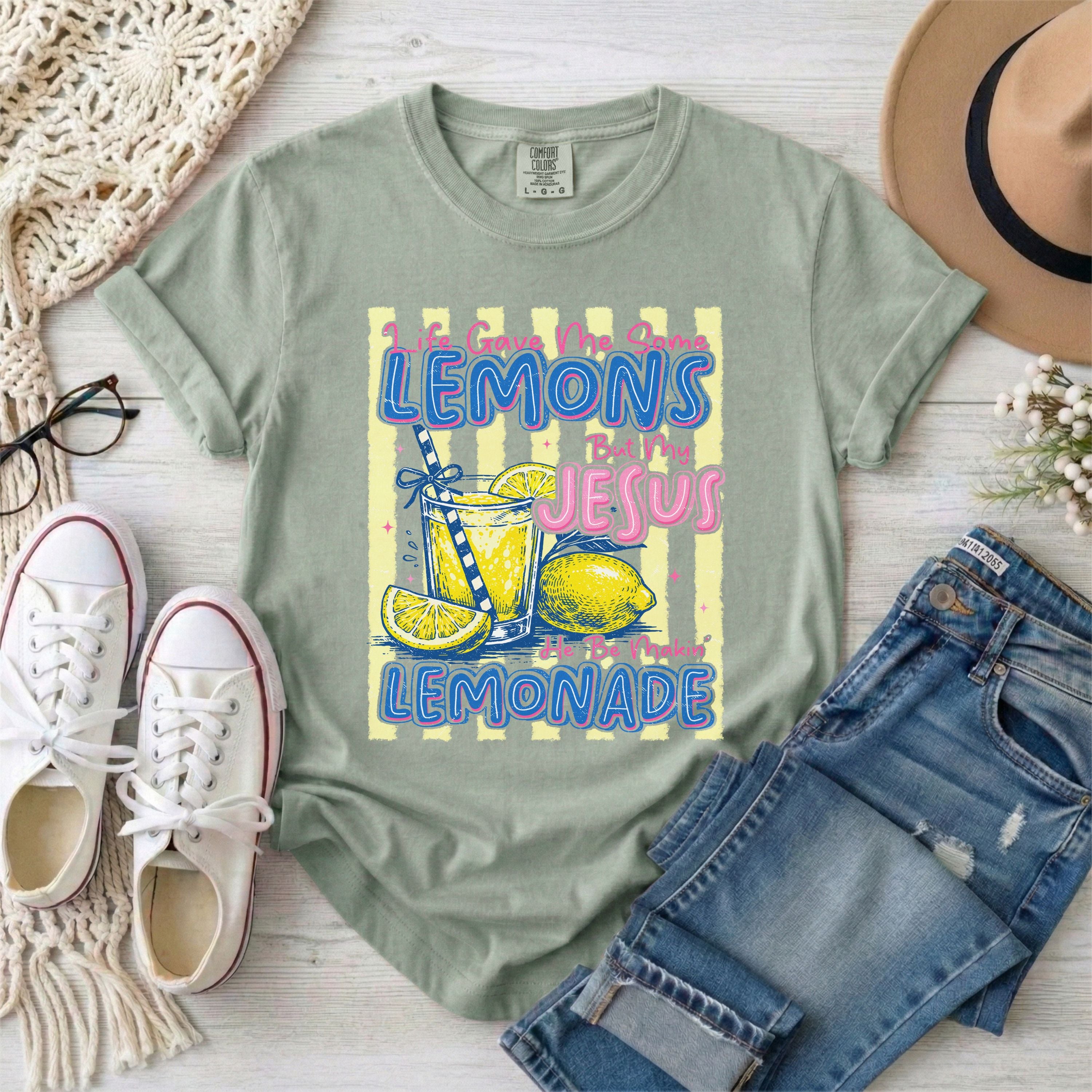 Life Gave Me Lemons But My Jesus Makes Lemonade Funny Christian T-Shirt