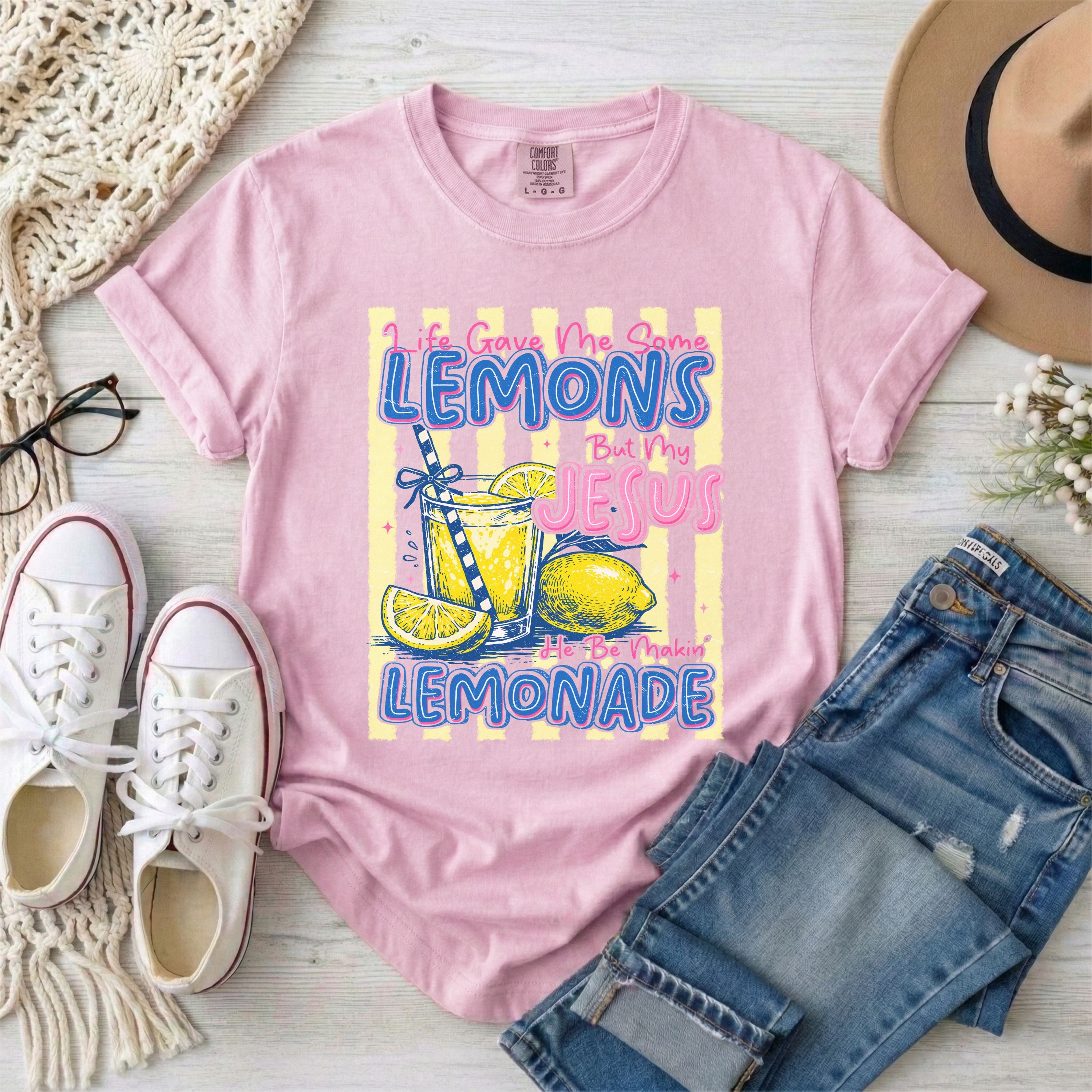 Life Gave Me Lemons But My Jesus Makes Lemonade Funny Christian T-Shirt