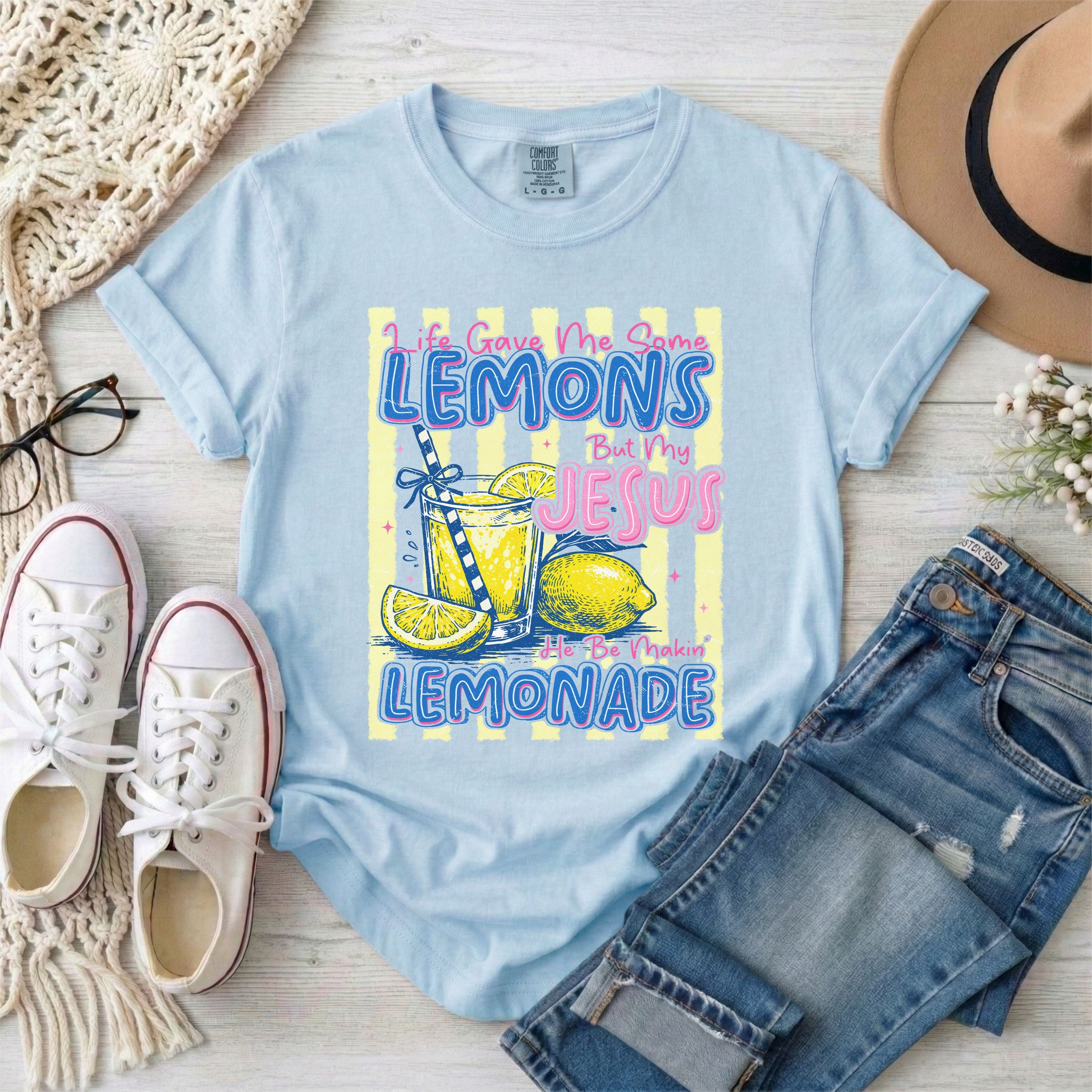 Life Gave Me Lemons But My Jesus Makes Lemonade Funny Christian T-Shirt