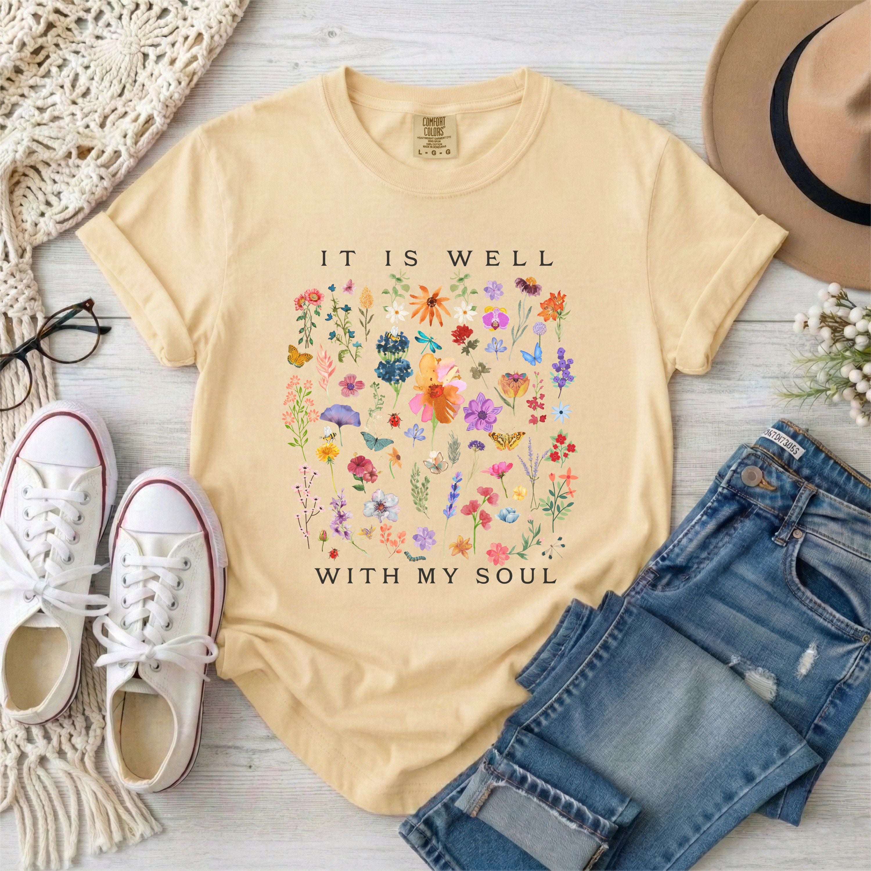 It Is Well With My Soul Floral T-Shirt