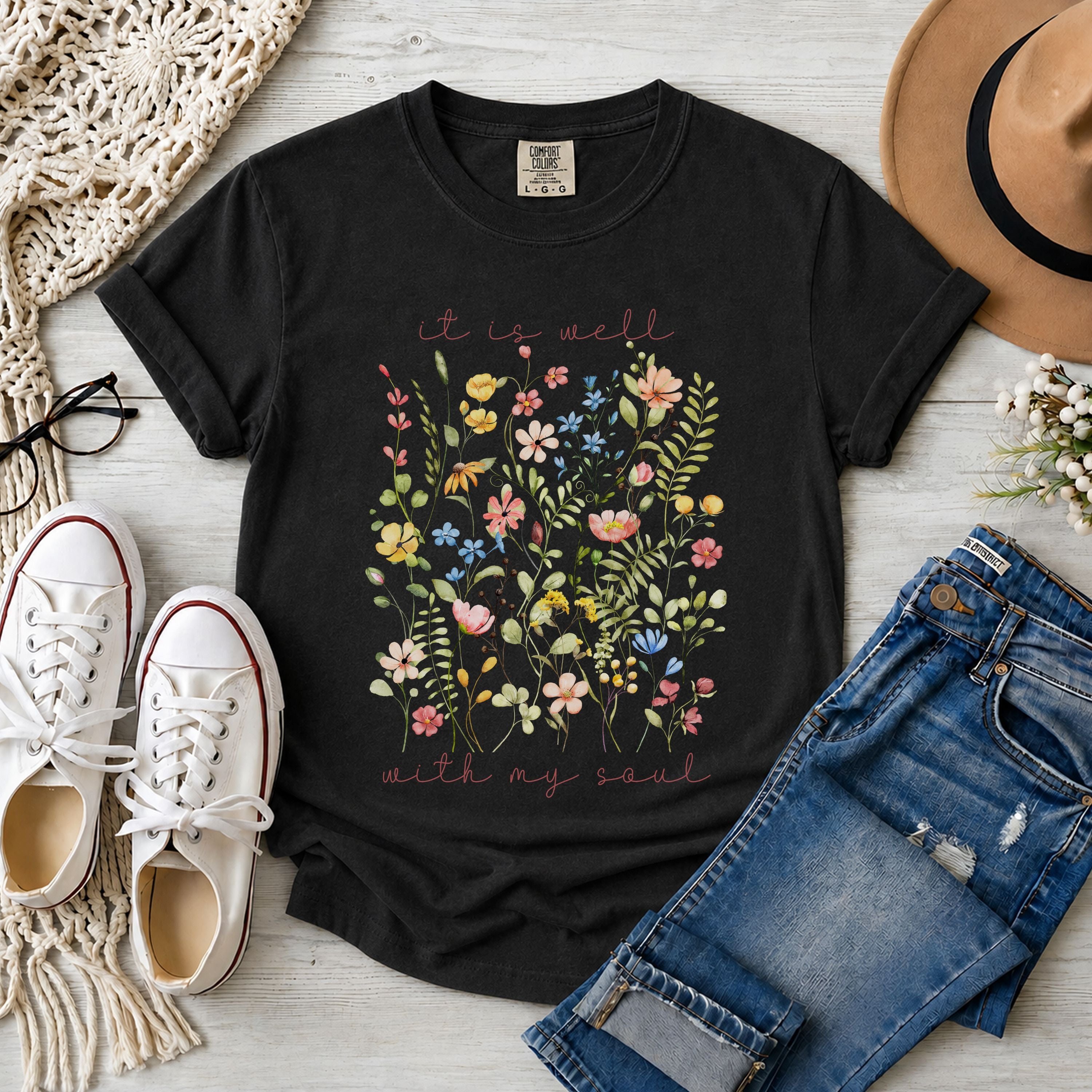 It is Well With My Soul Wildflowers T-Shirt