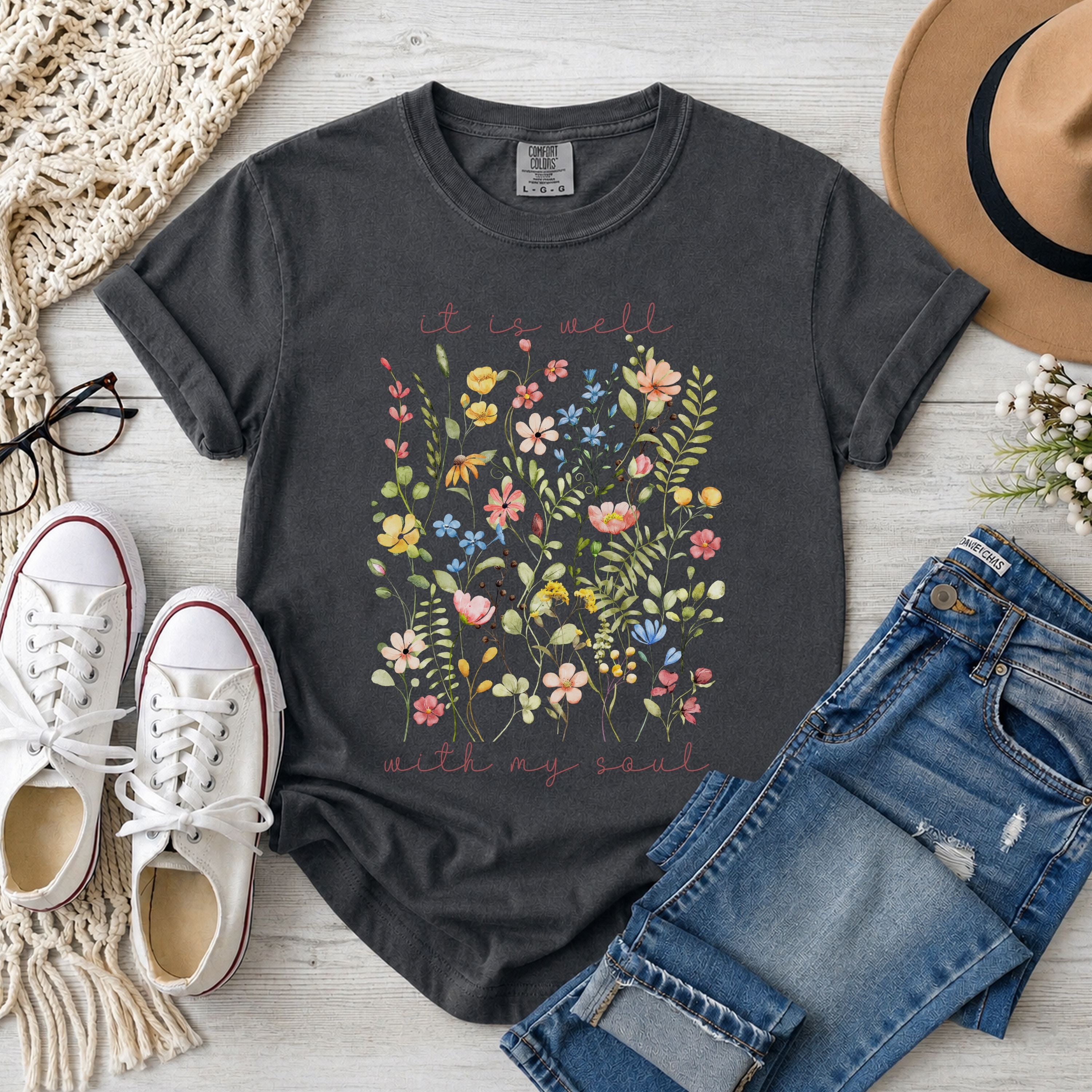 It is Well With My Soul Wildflowers T-Shirt