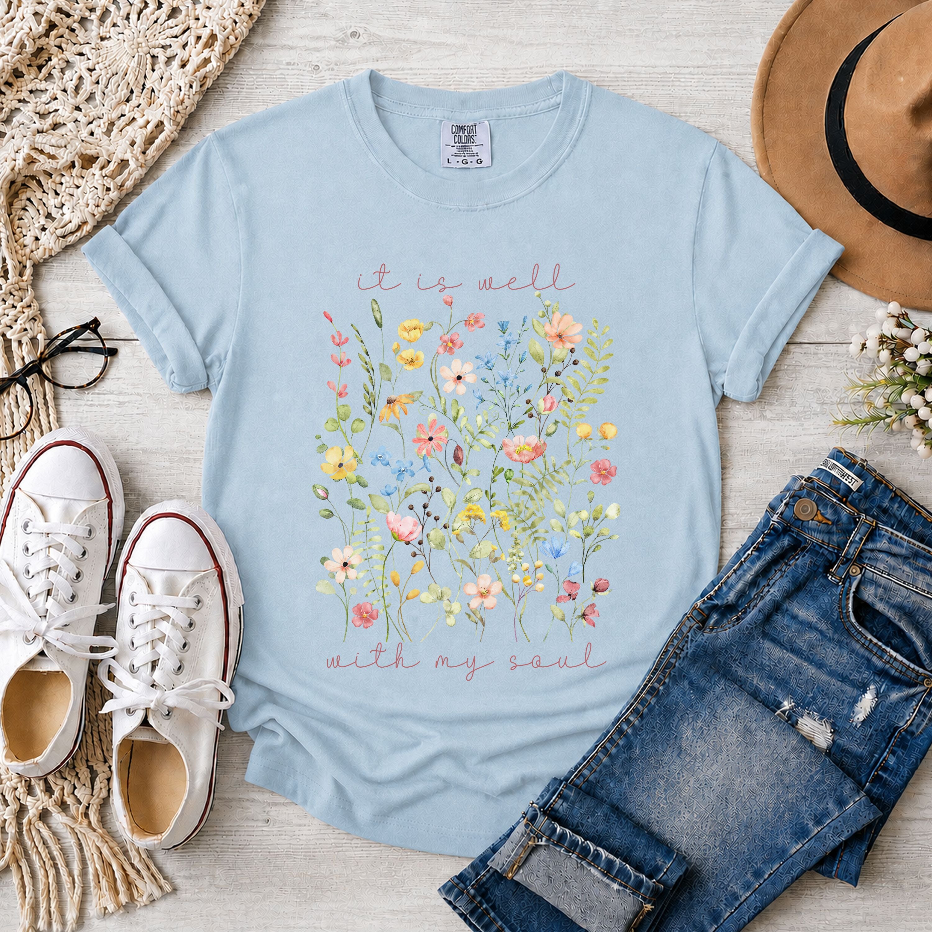 It is Well With My Soul Wildflowers T-Shirt
