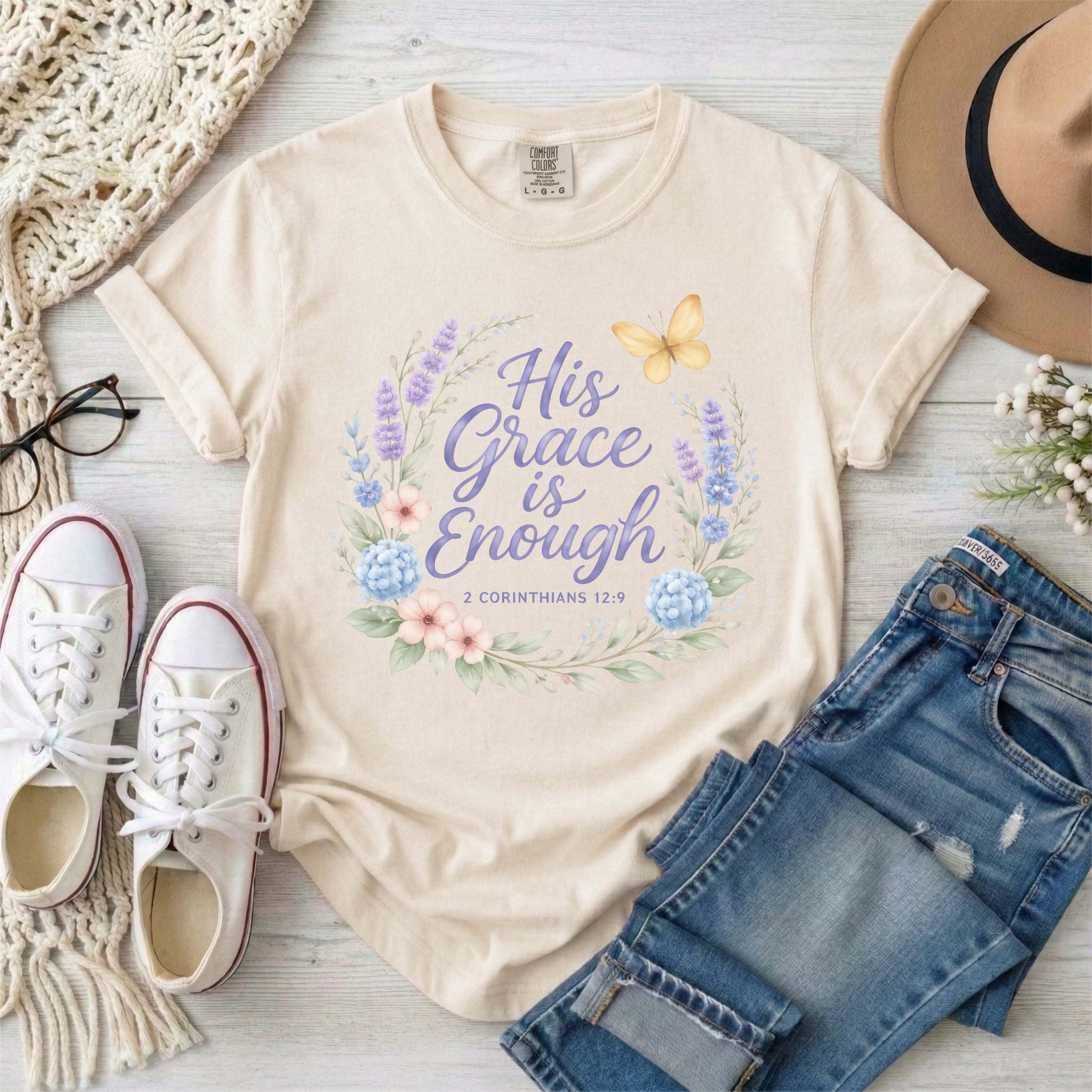 His Grace Is Enough, 2 Corinthians 12:9 T-Shirt
