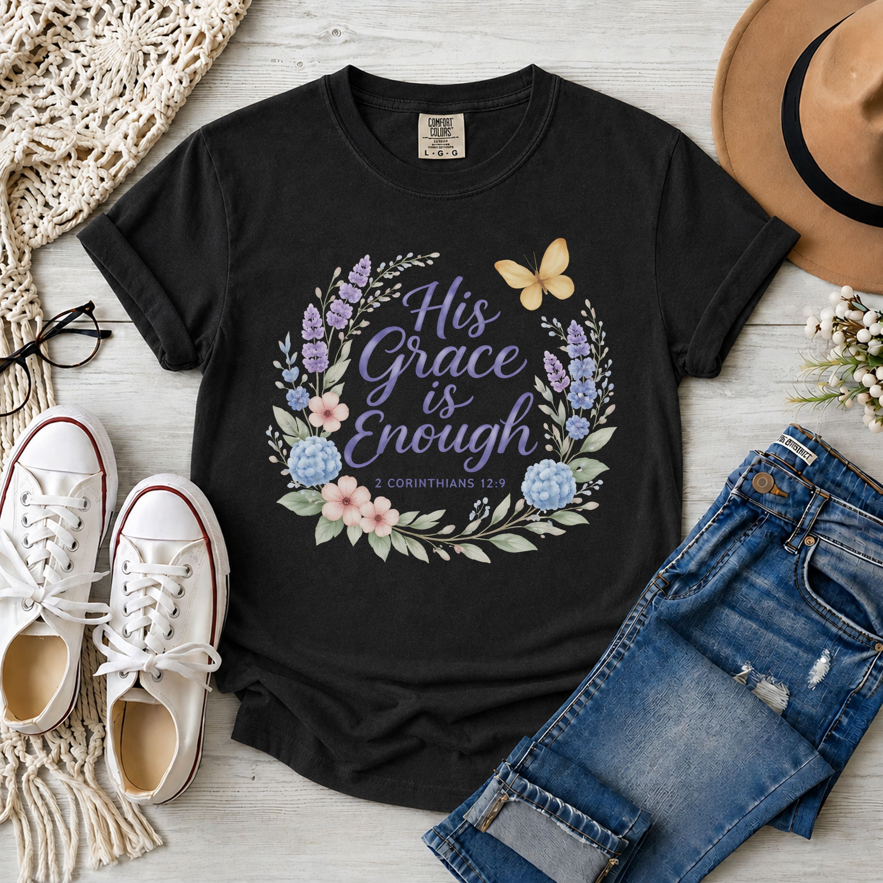 His Grace Is Enough, 2 Corinthians 12:9 T-Shirt