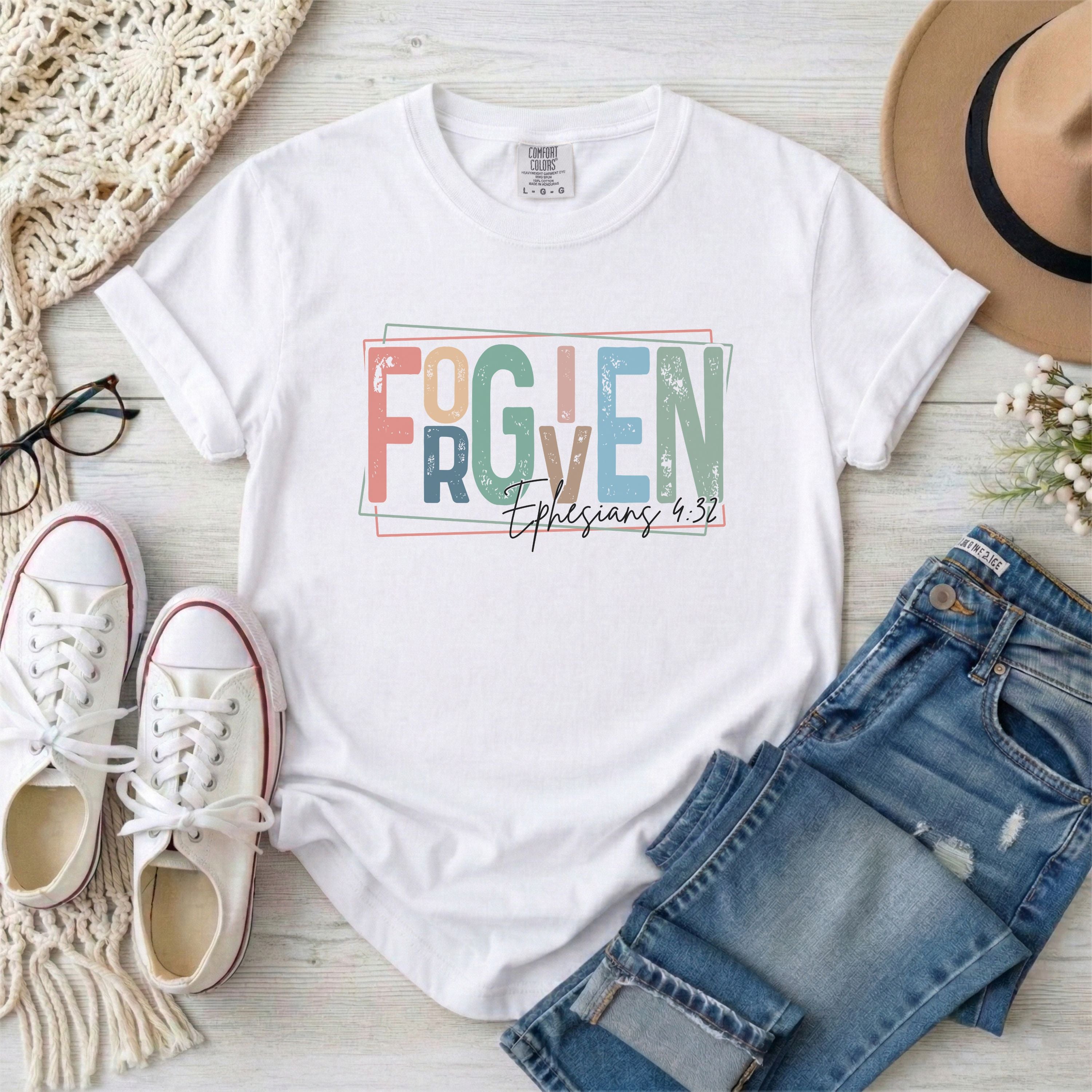 Retro Forgiven, Ephesians 4:32 T-Shirt