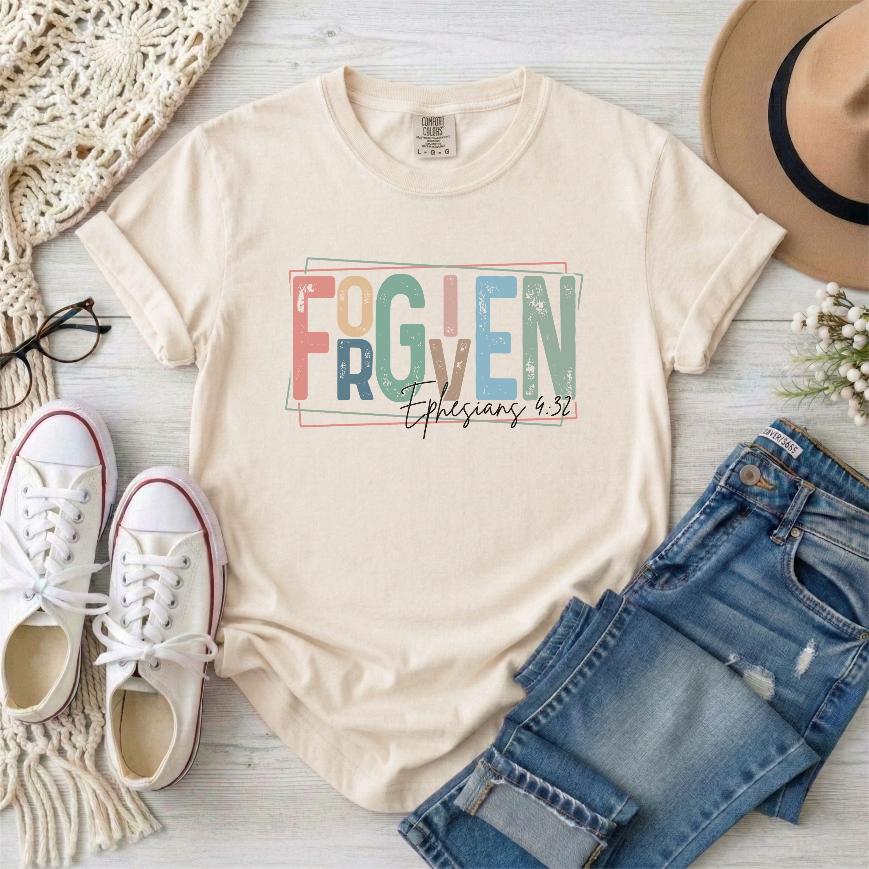 Retro Forgiven, Ephesians 4:32 T-Shirt