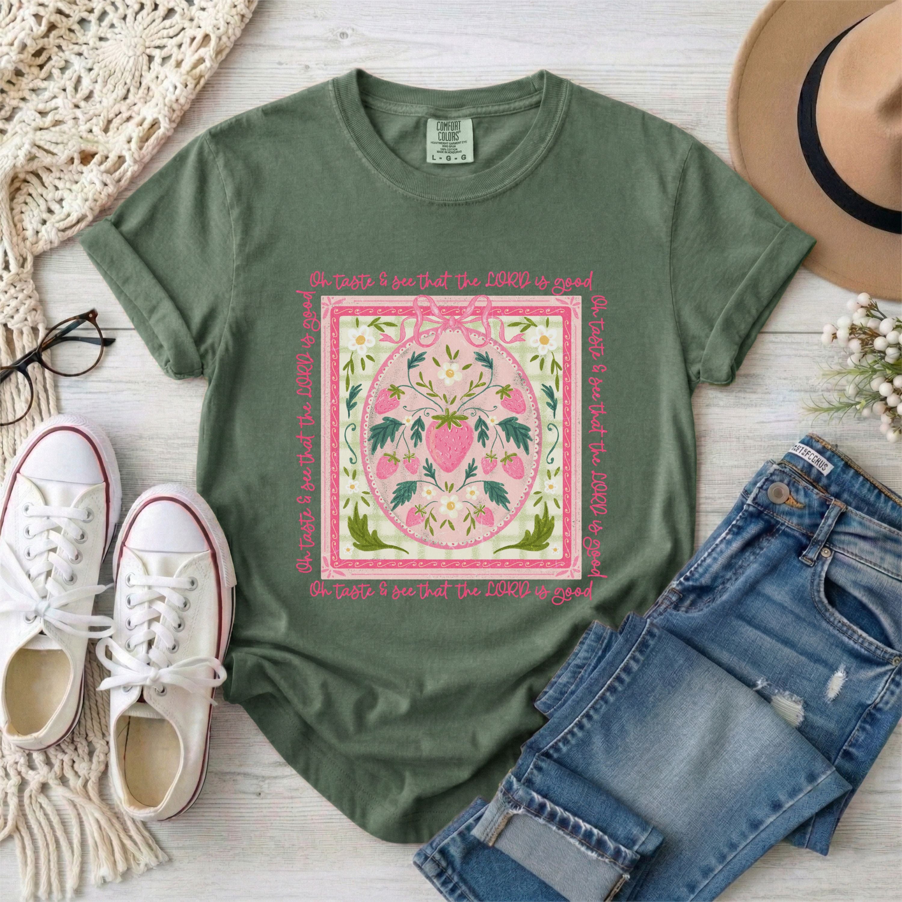Oh Taste and See That the Lord is Good, Psalm 34:8 T-Shirt