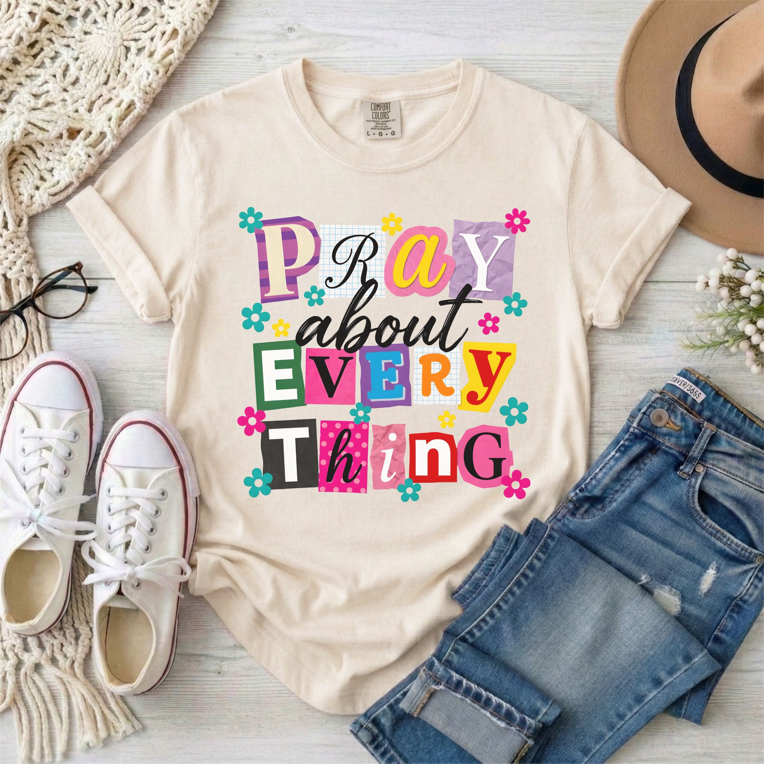 Pray About Everything Christian T-Shirt