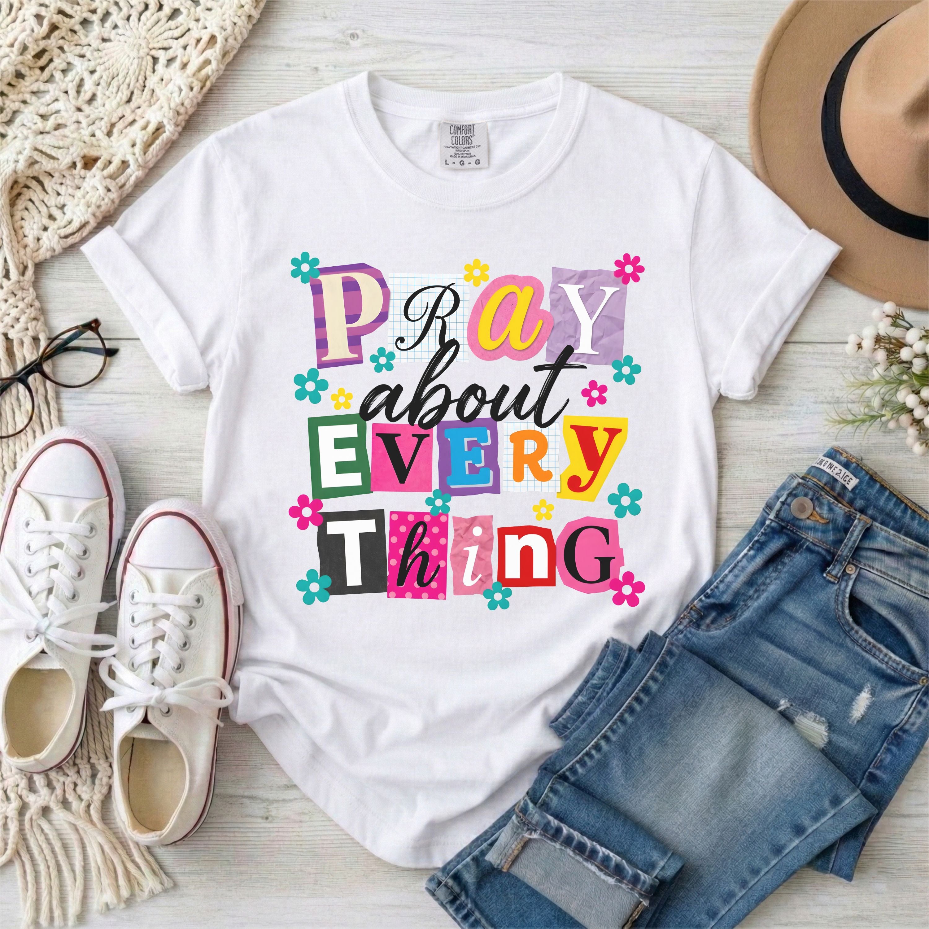 Pray About Everything Christian T-Shirt