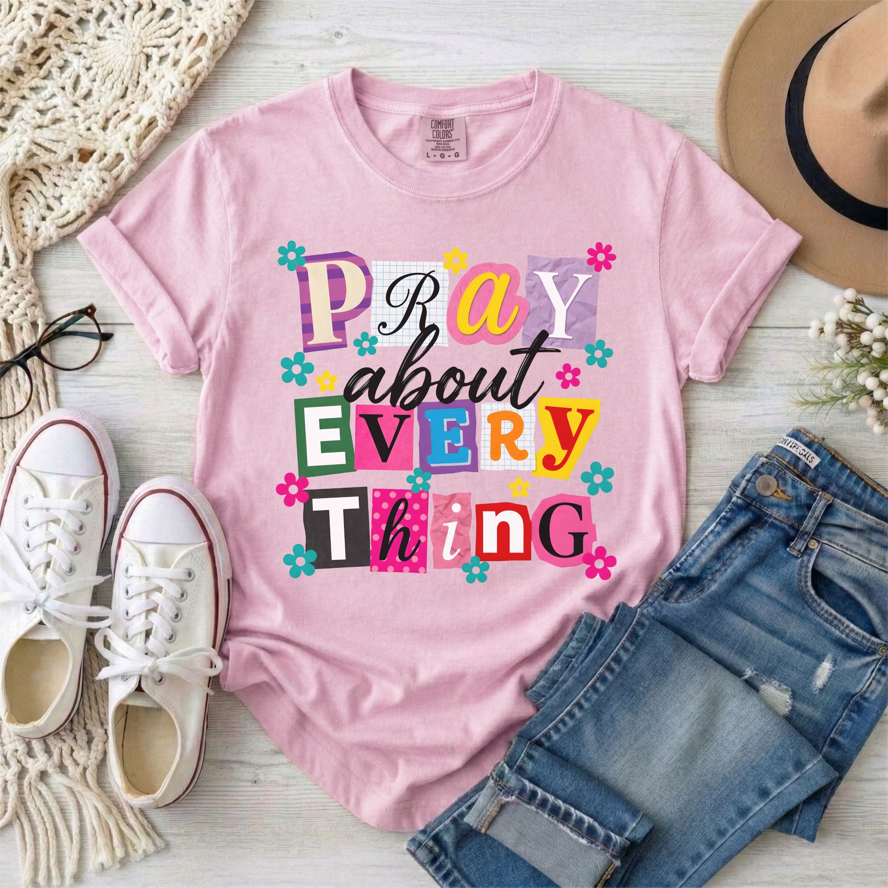 Pray About Everything Christian T-Shirt