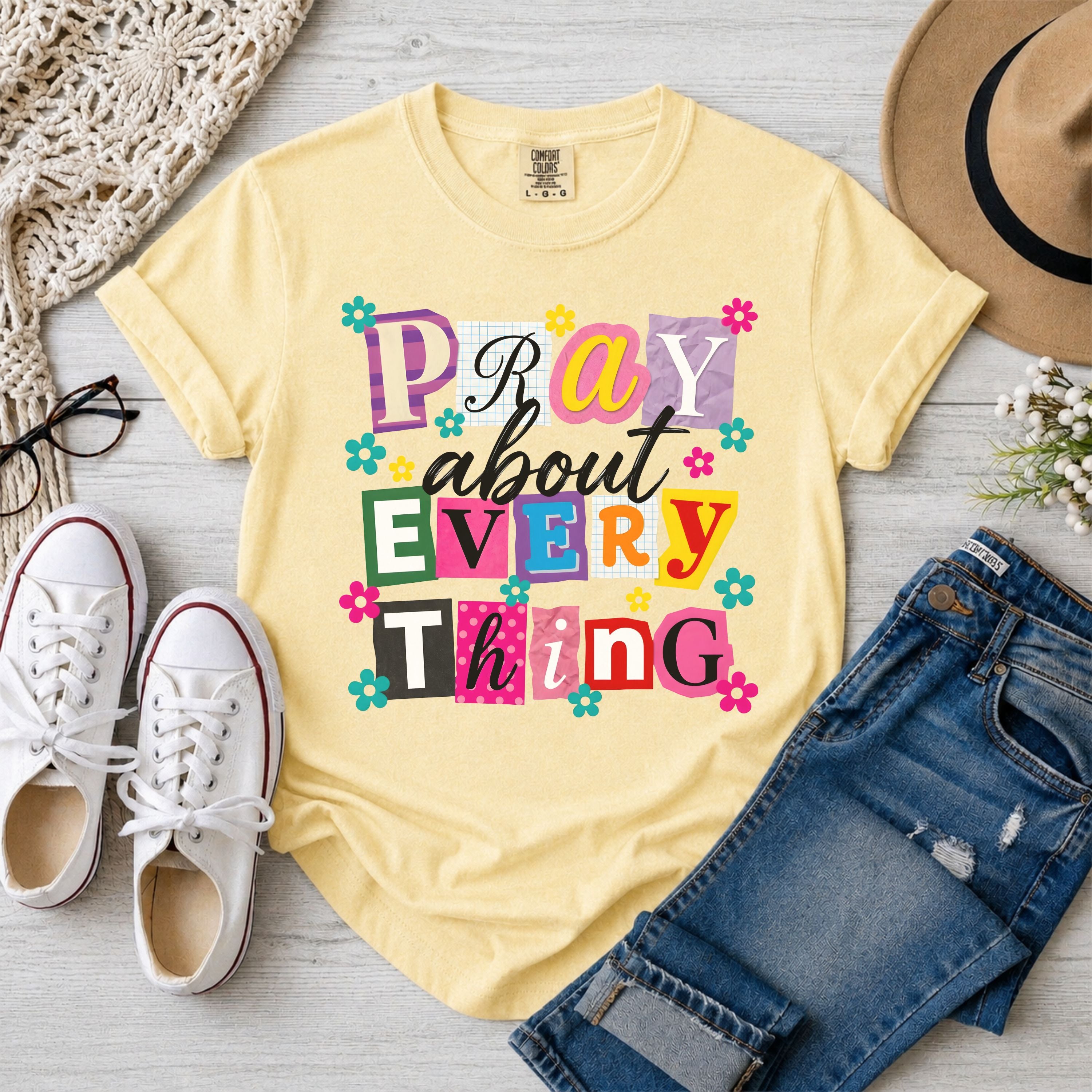 Pray About Everything Christian T-Shirt