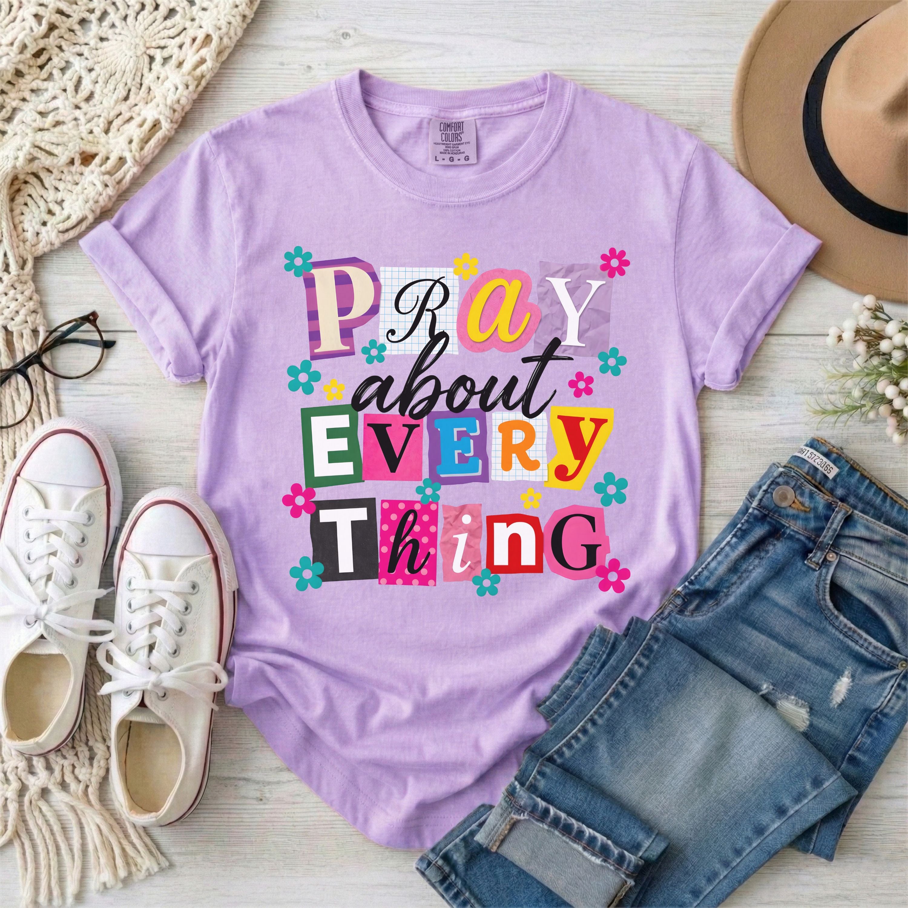 Pray About Everything Christian T-Shirt