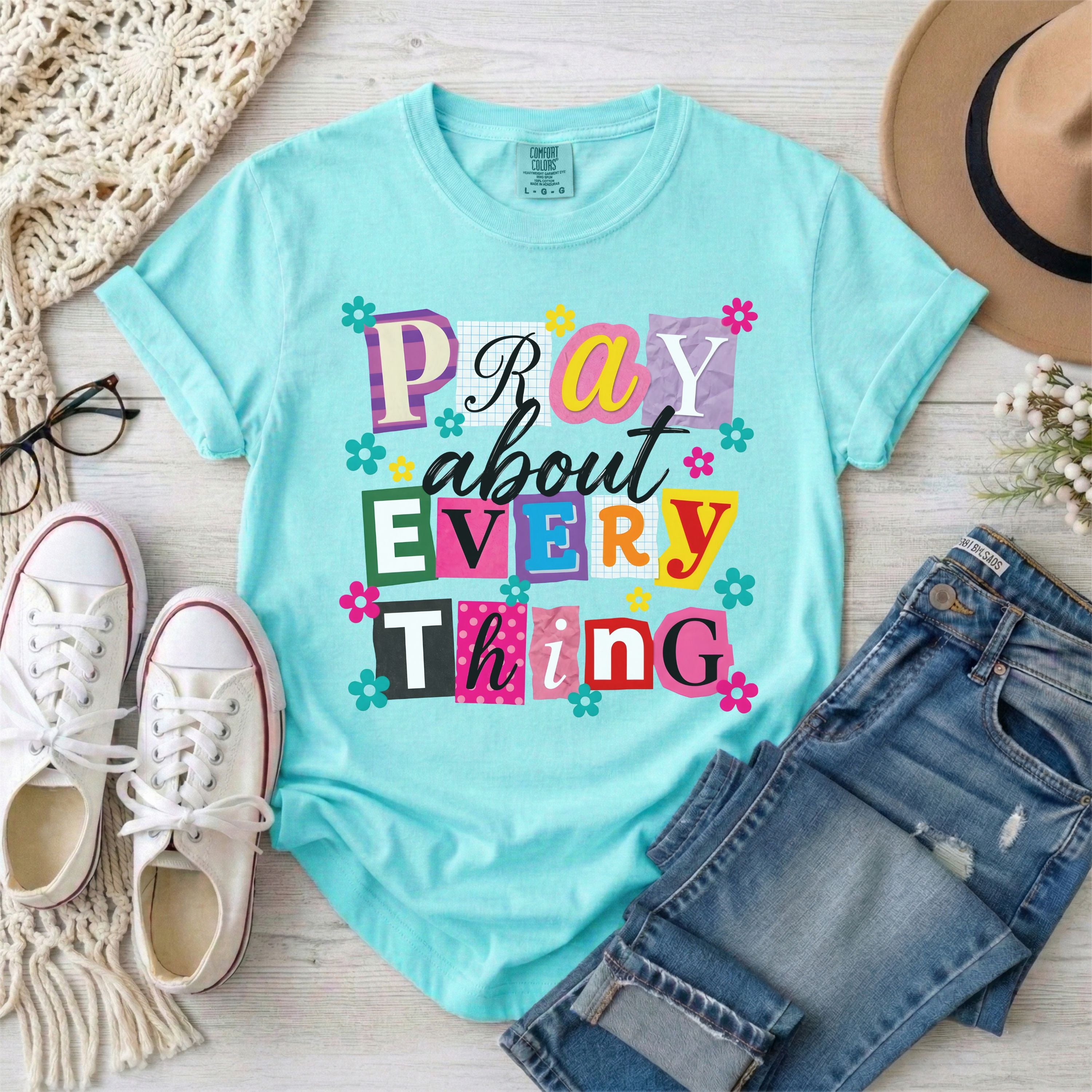 Pray About Everything Christian T-Shirt