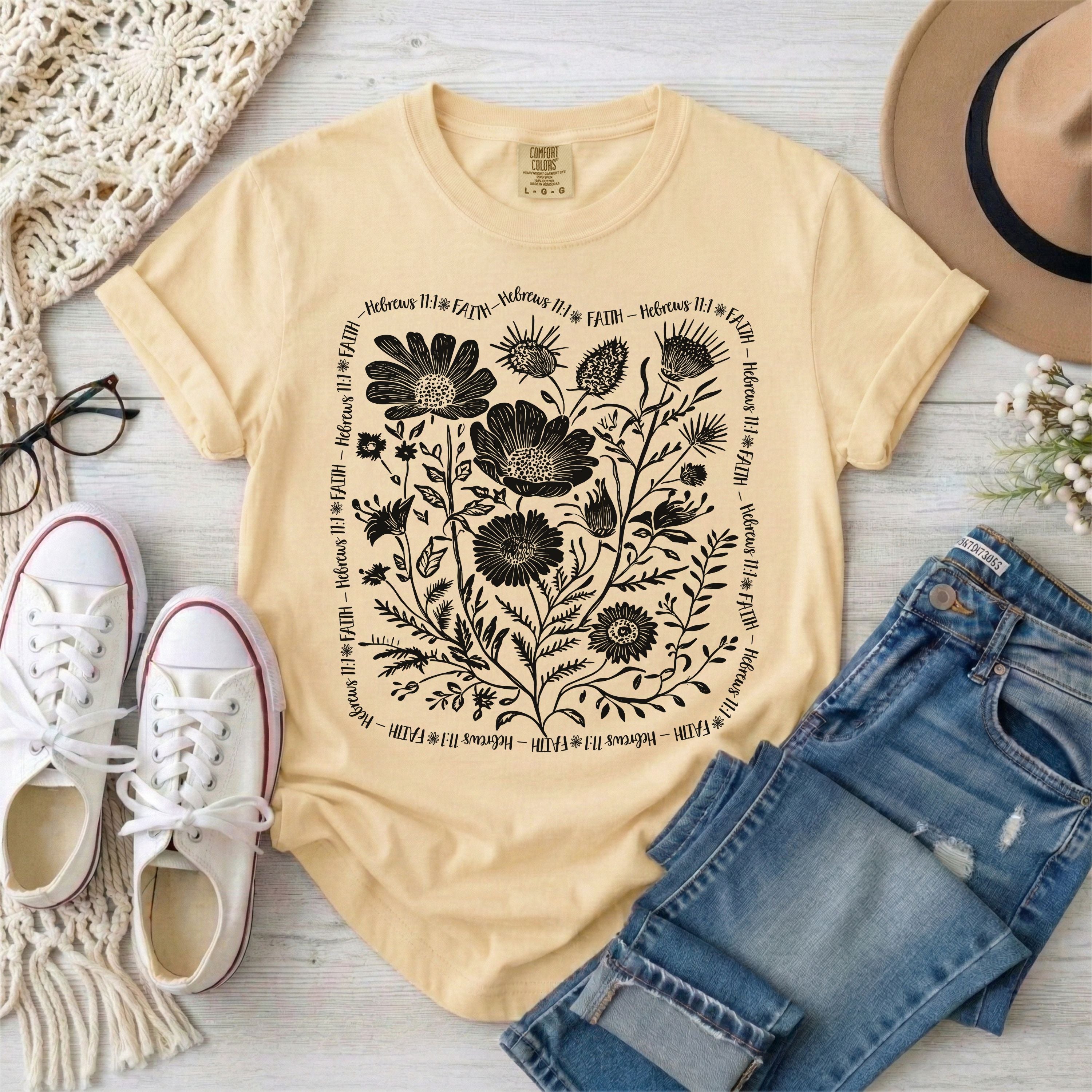 Faith - Hebrews 11:1 Wildflowers T-Shirt