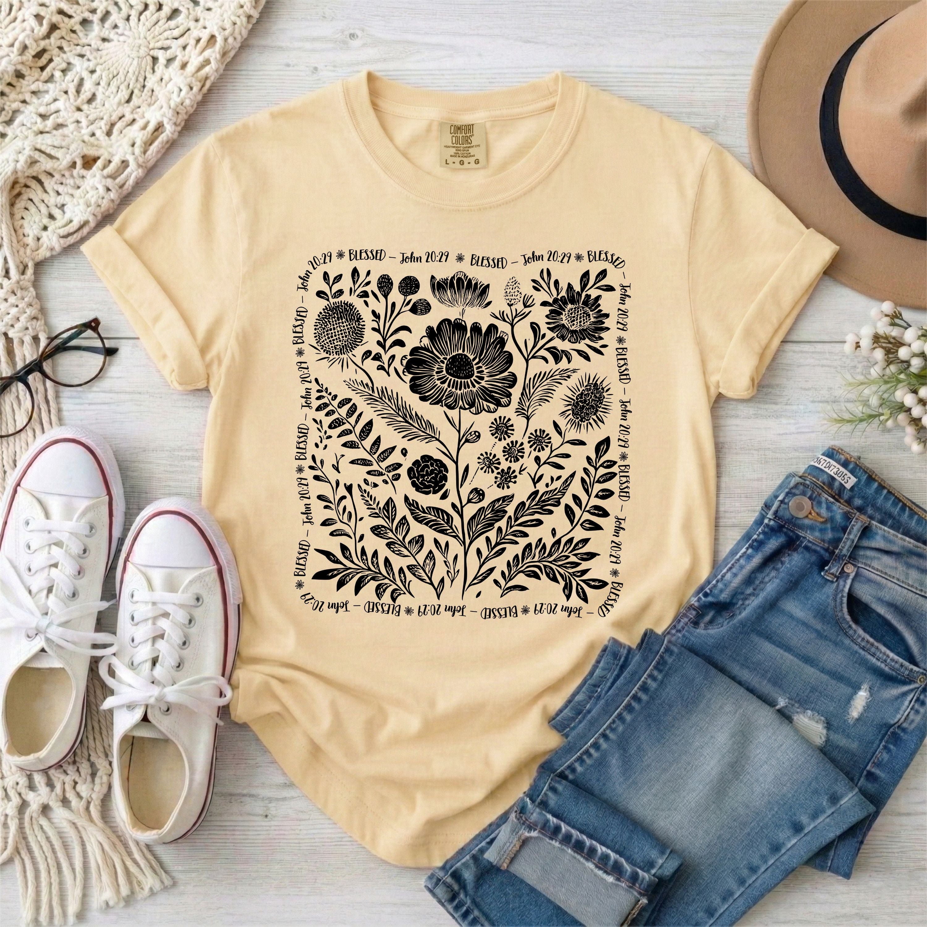 Blessed - John 20:29 Wildflowers T-Shirt
