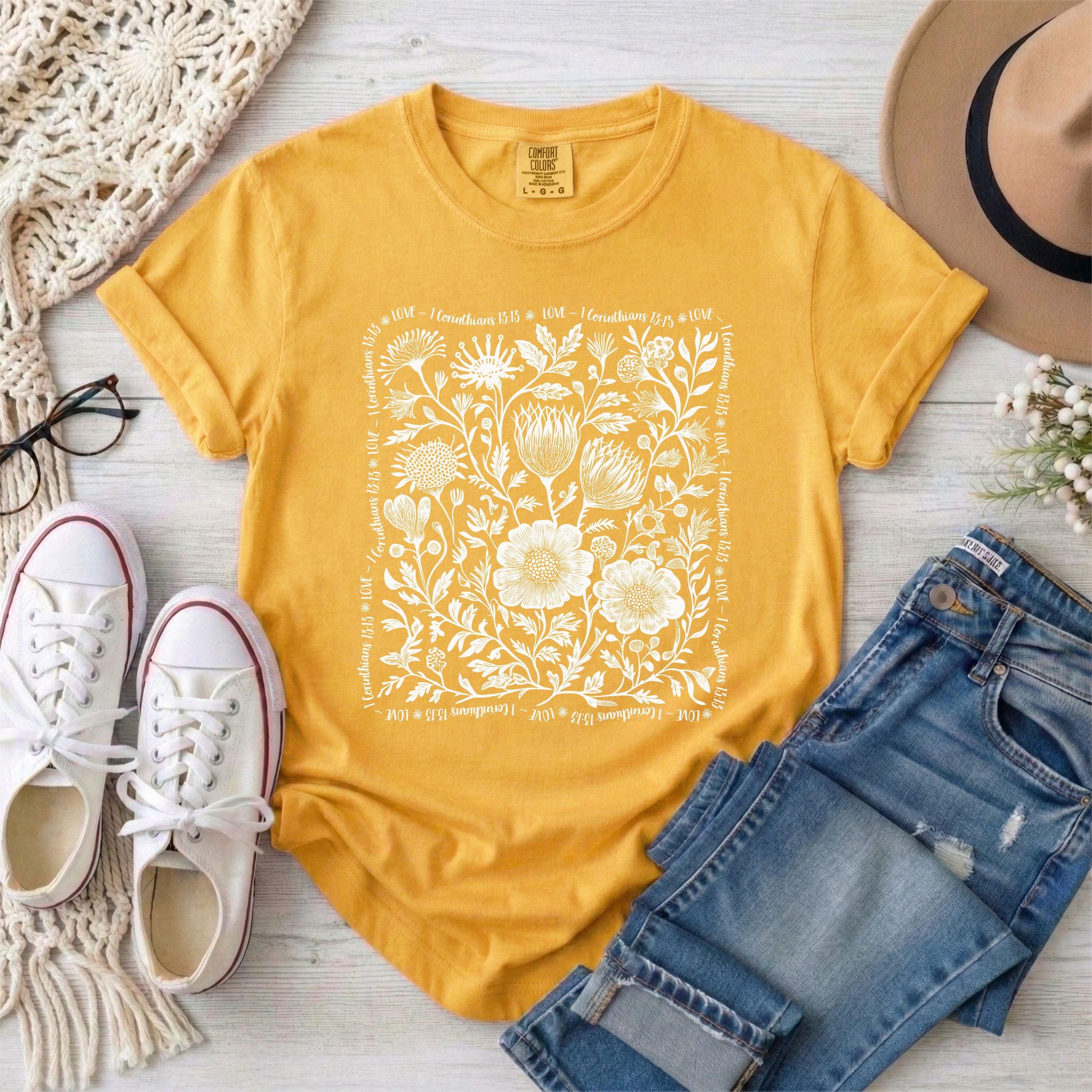Love - 1 Corinthians 13:13 Wildflowers T-Shirt