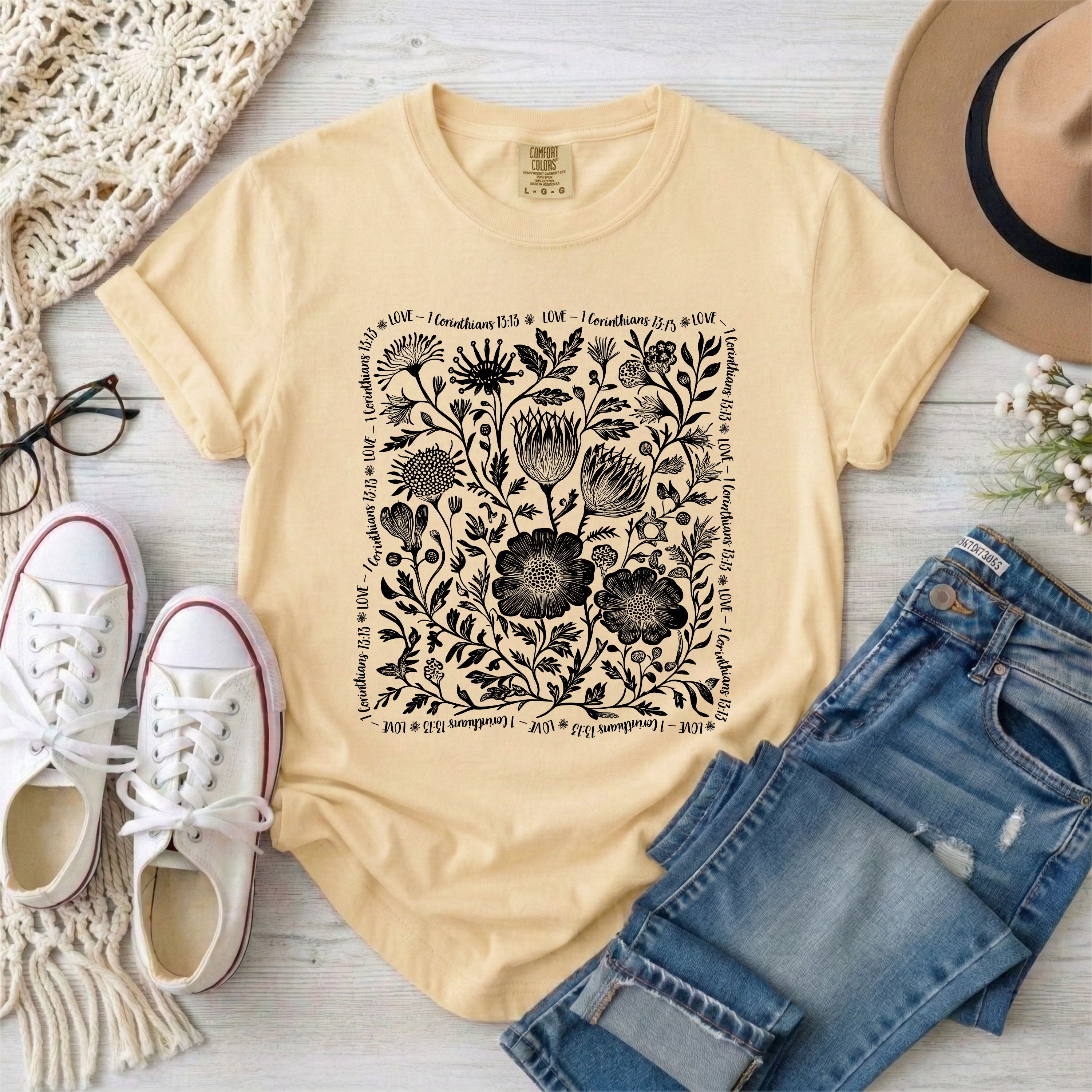 Love - 1 Corinthians 13:13 Wildflowers T-Shirt