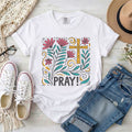 Pray Christian Floral T-Shirt