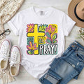 Pray Floral Cross T-Shirt