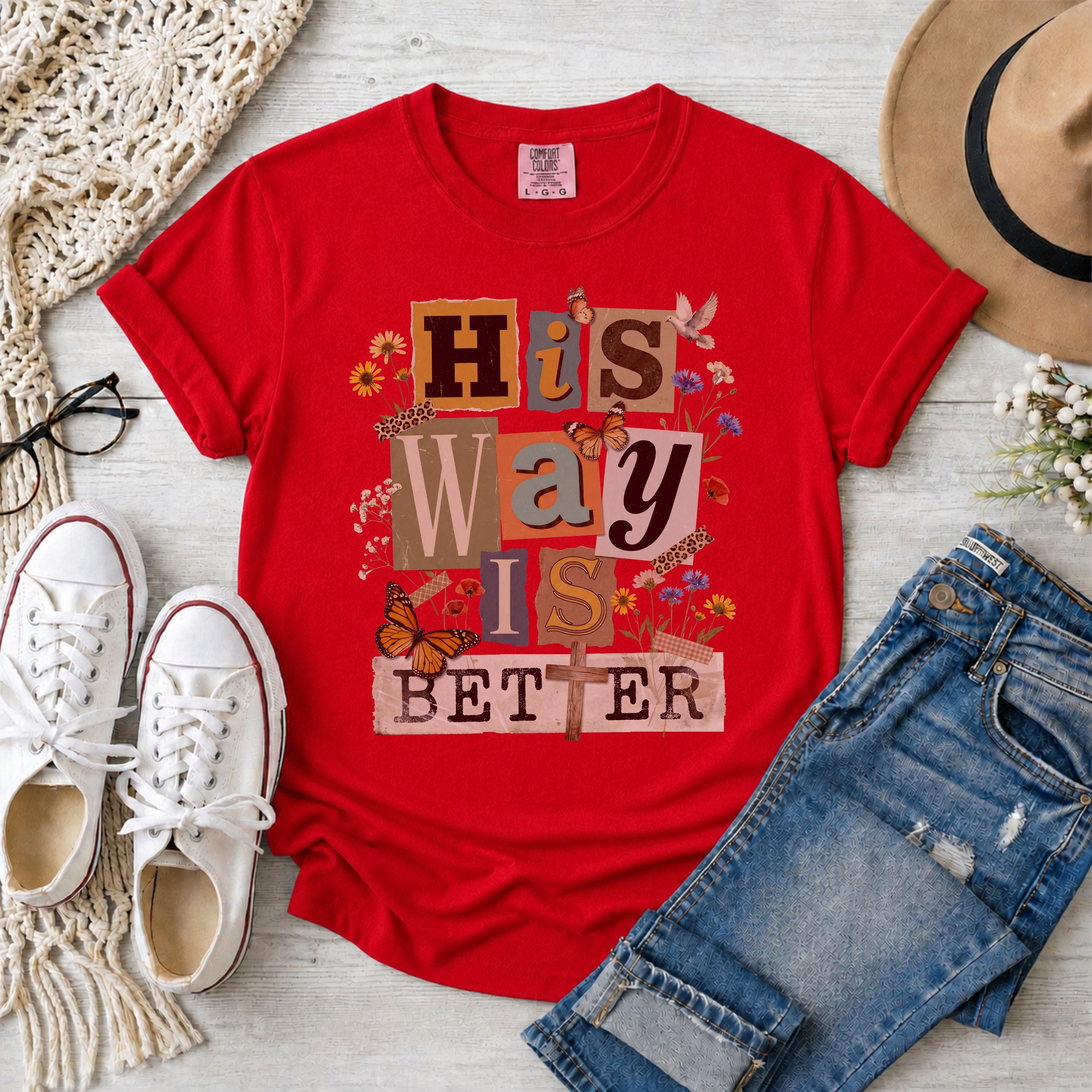 His Way Is Better Vintage Collage T-Shirt